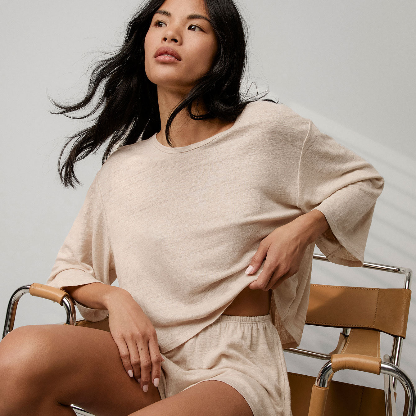 Linen Knit Back Slit Top、mySite、bengalsvssteelers