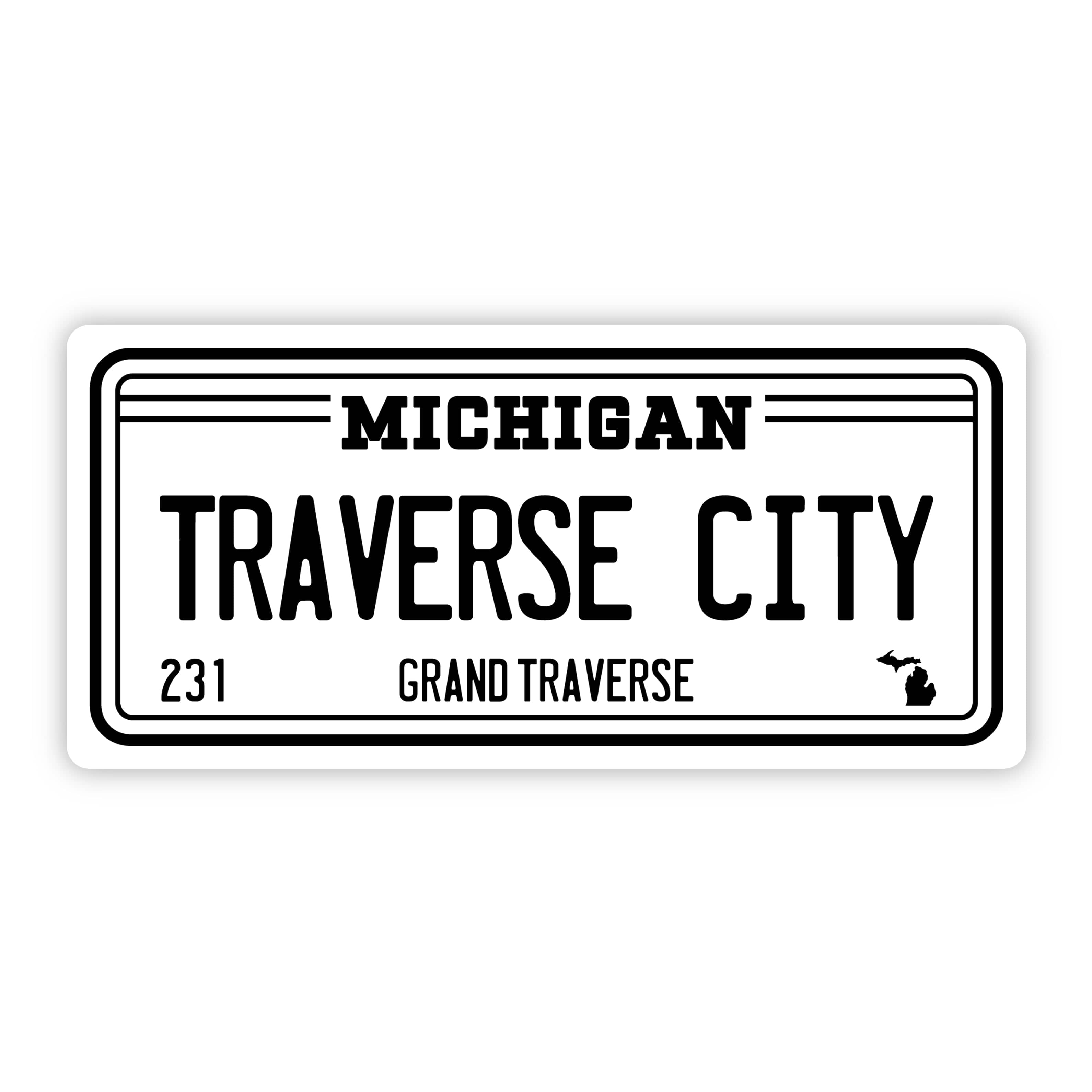  Traverse City Michigan 231 Bumper Sticker (5 inch)、mySite、ghnorth