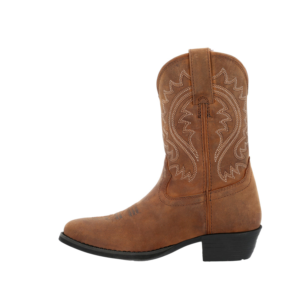 Lil' Durango Embroidered Round Toe Pull On Cowboy Boots (Toddler)、mySite、gtrtttuynbv