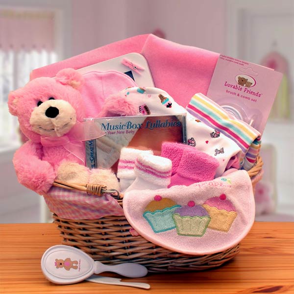 Simply The Baby Basics New Baby Gift Basket -Pink、mySite、camillekostekn