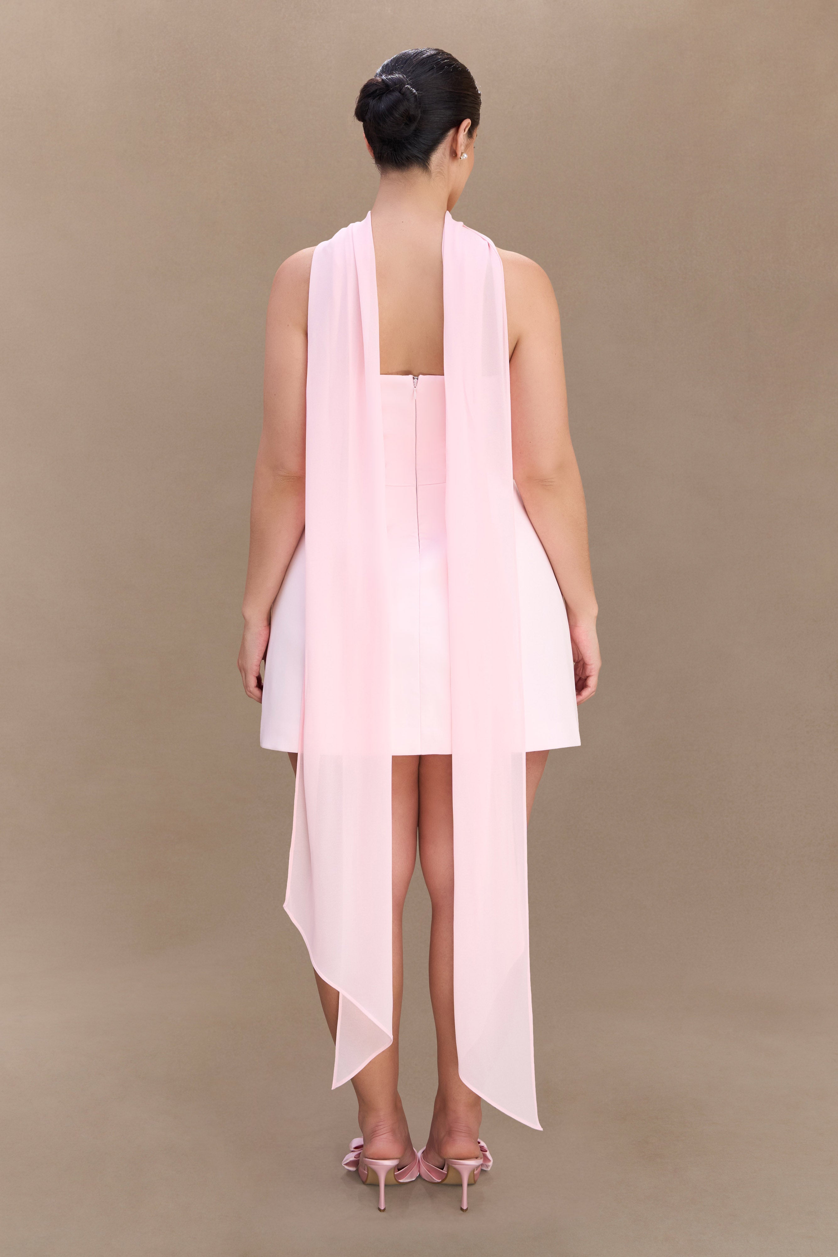 Orellia Strapless Suiting Mini Dress - Soft Pink、mySite、solidvoid