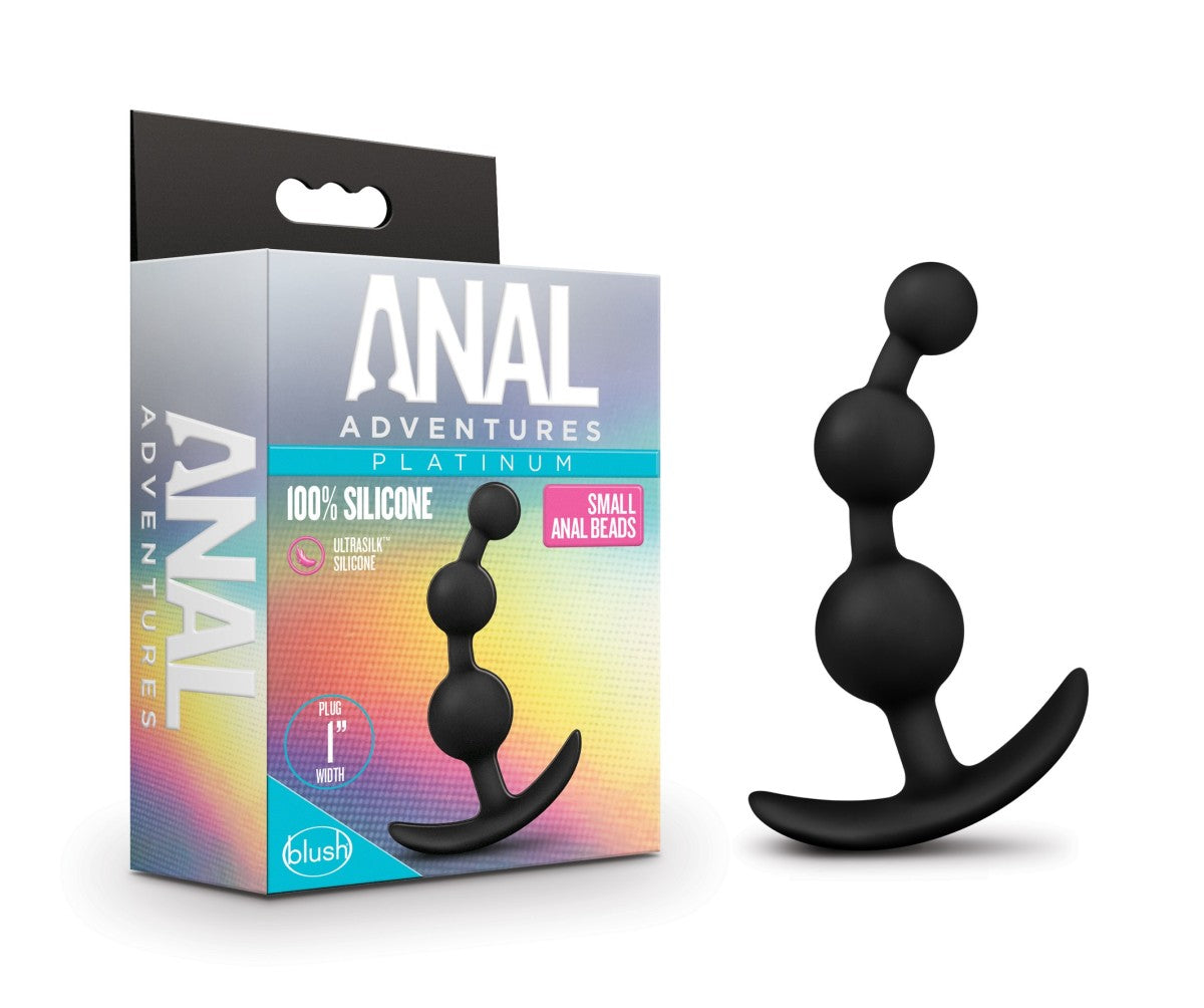 Anal Adventures Platinum By Blush® | Black 5.25-Inch Anal Beads、mySite、bottomscart