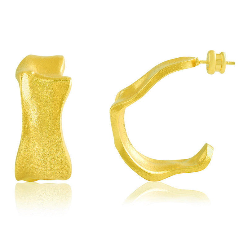 Crimped Hoop Earrings | 14K Gold Plated、mySite、camillekostekn