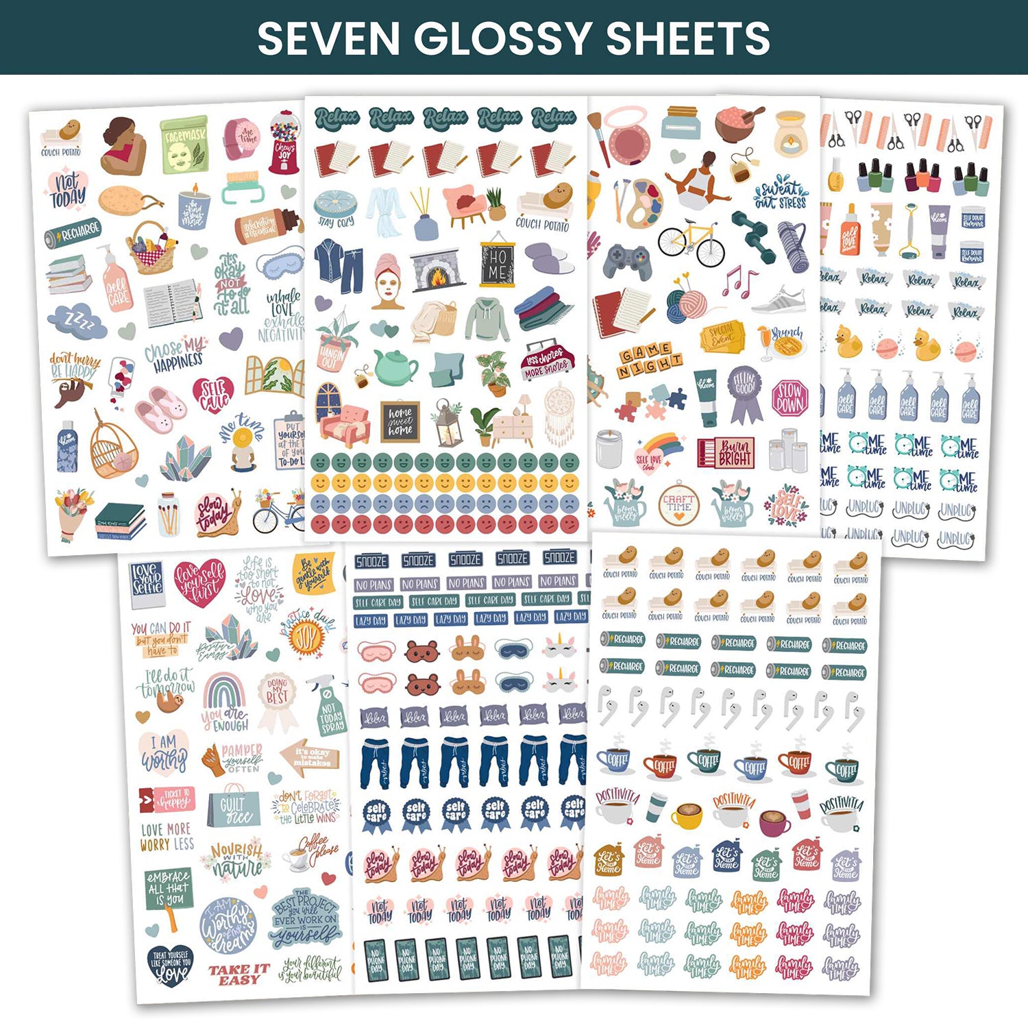  Rest is Self-Care Planner Stickers Pack、mySite、ghnorth