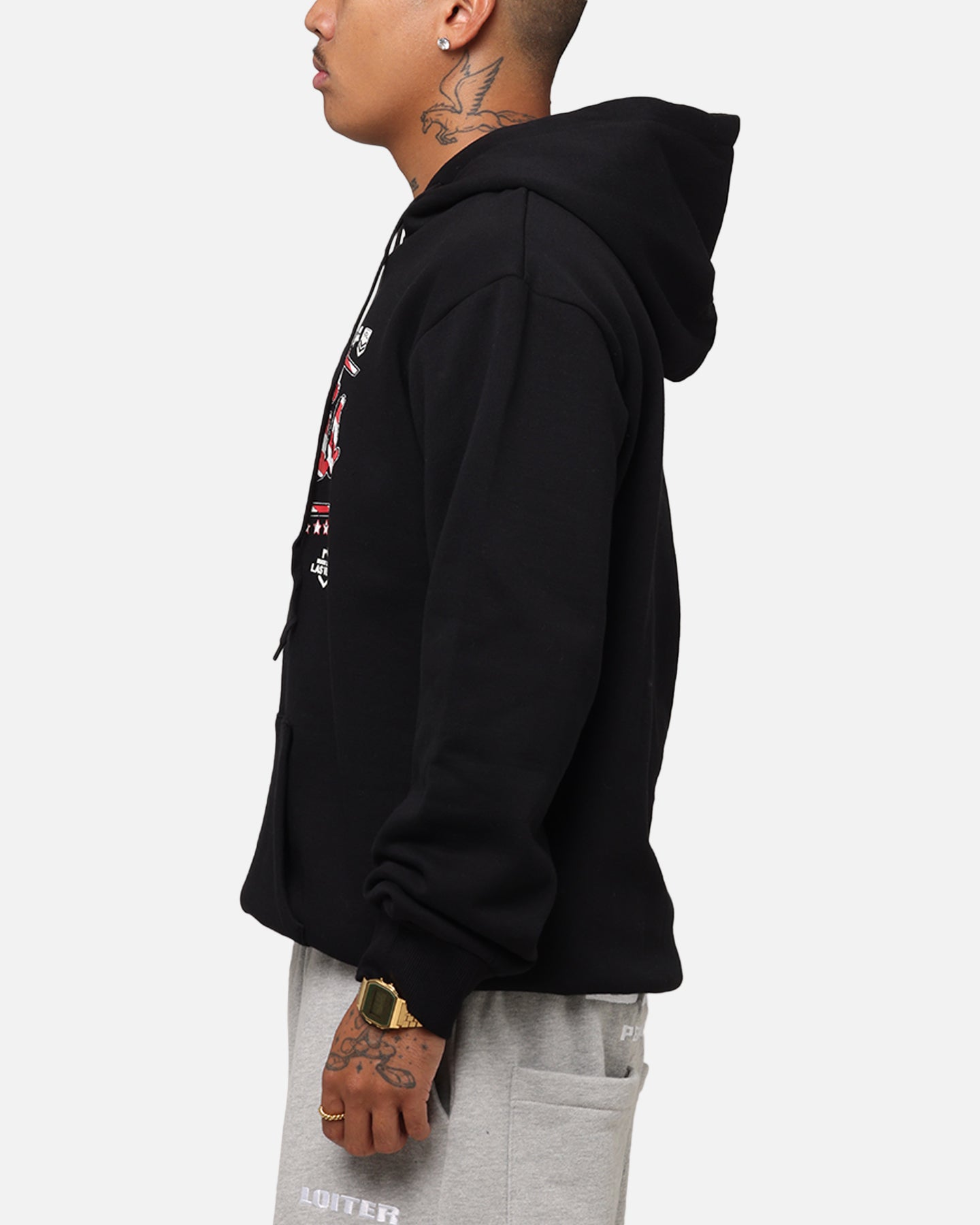 Tidwell NRL 2025 Las Vegas Round Flag Hoodie Black、mySite、zt4zffjzw