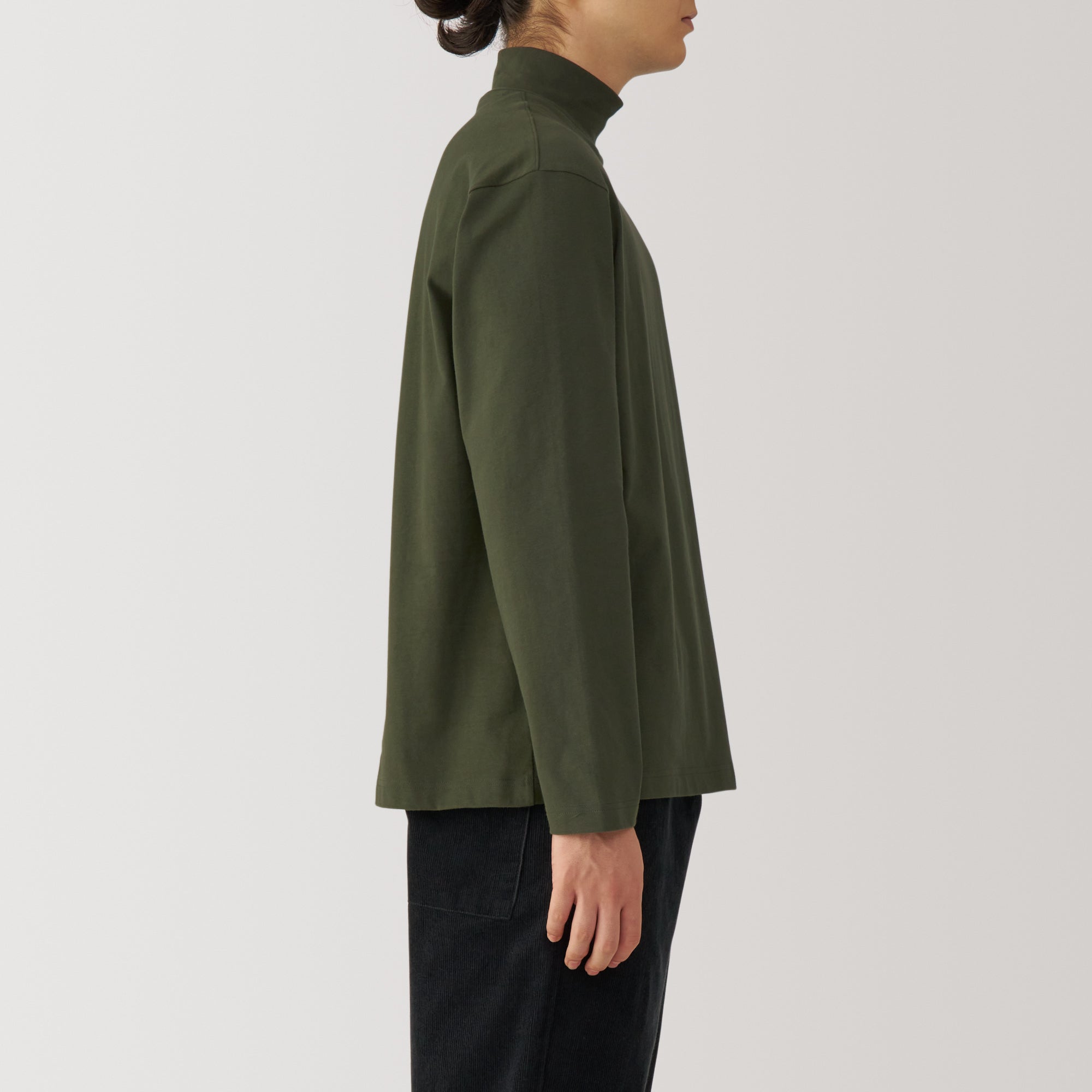  Men's Brushed High Neck Long Sleeve T-Shirt、mySite、sugarbowlscore