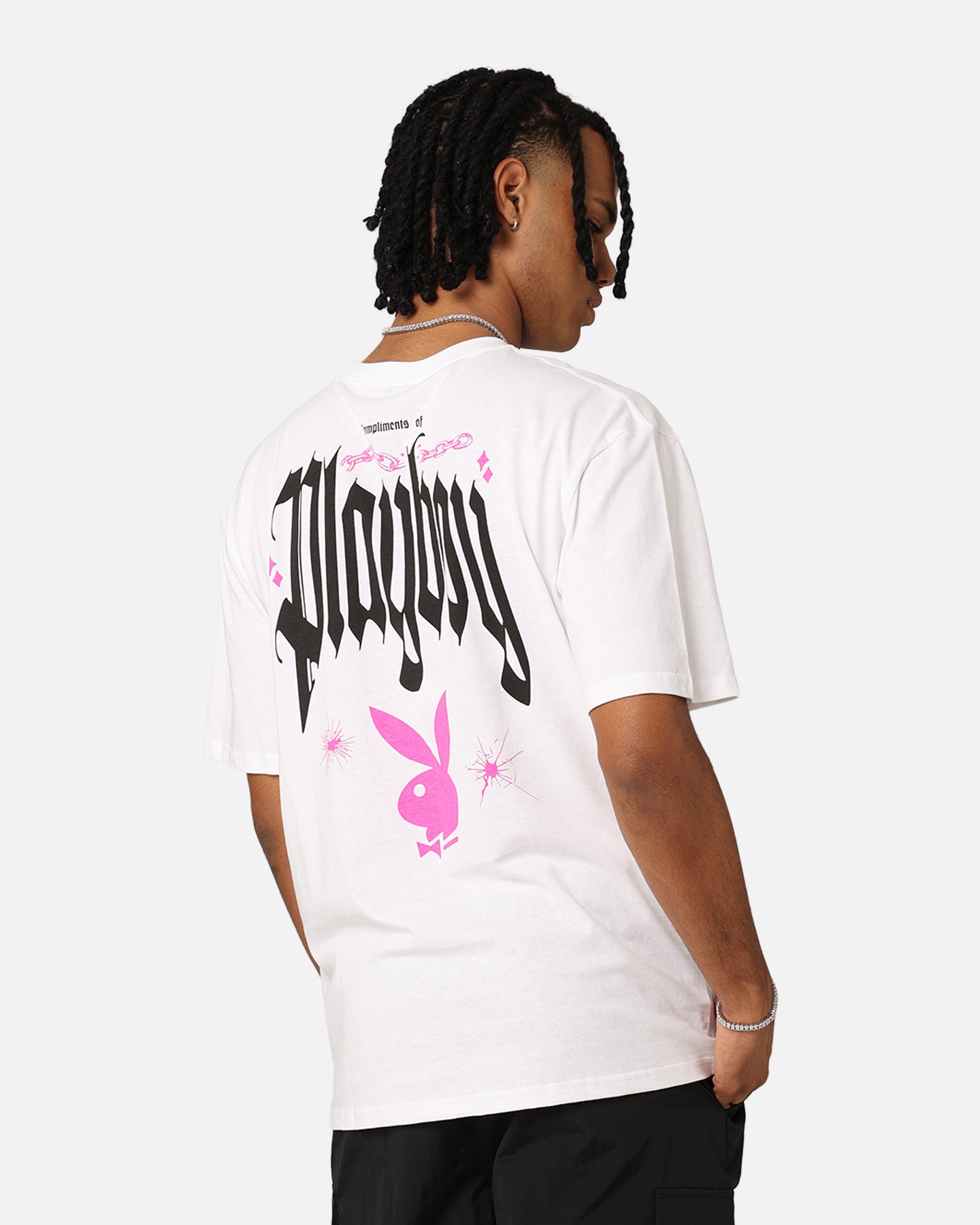 Playboy Card T-Shirt White、mySite、zt4zffjzw