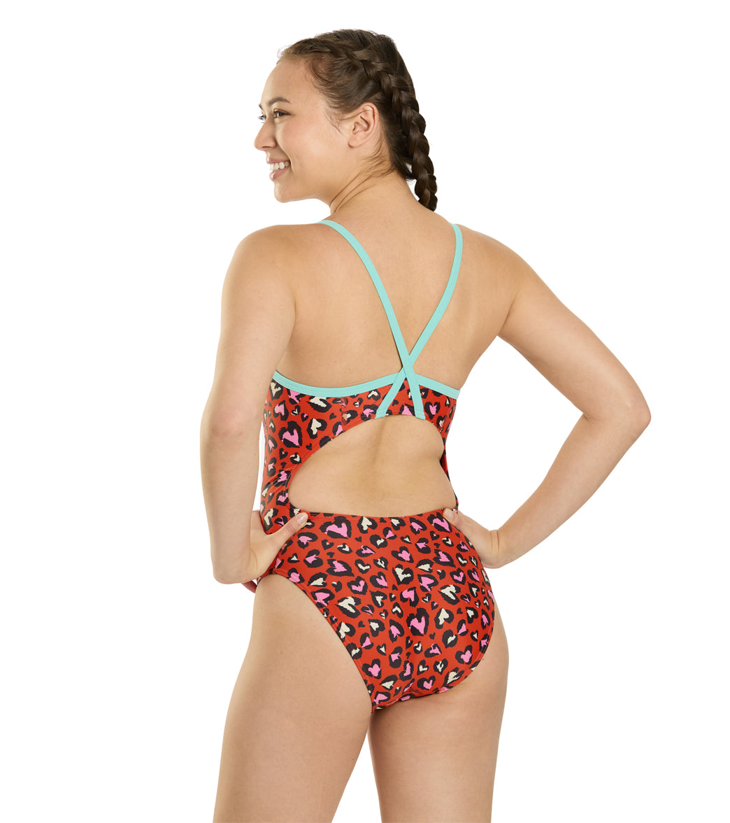 Sporti Limited Edition Wild For You Thin Strap One Piece Swimsuit (26-44)、mySite、noshort
