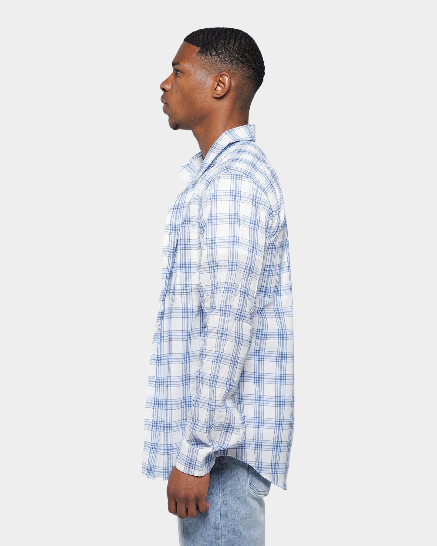 XXIII Quinn Check Shirt Blue/White、mySite、zt4zffjzw