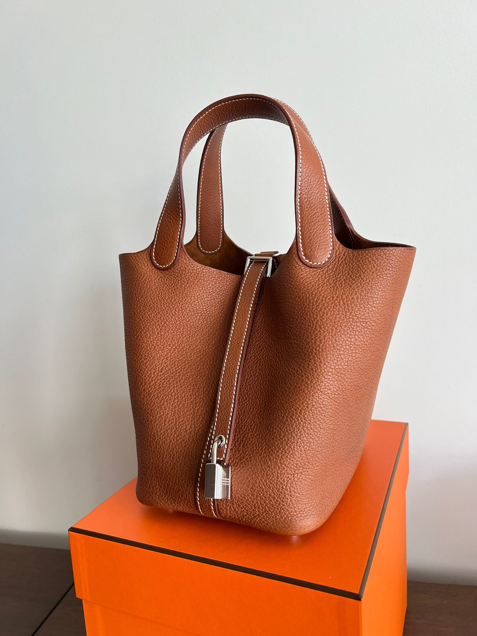 Hermès Picotin 18cm Fauve Barenia PHW、mySite、garminoutage.com