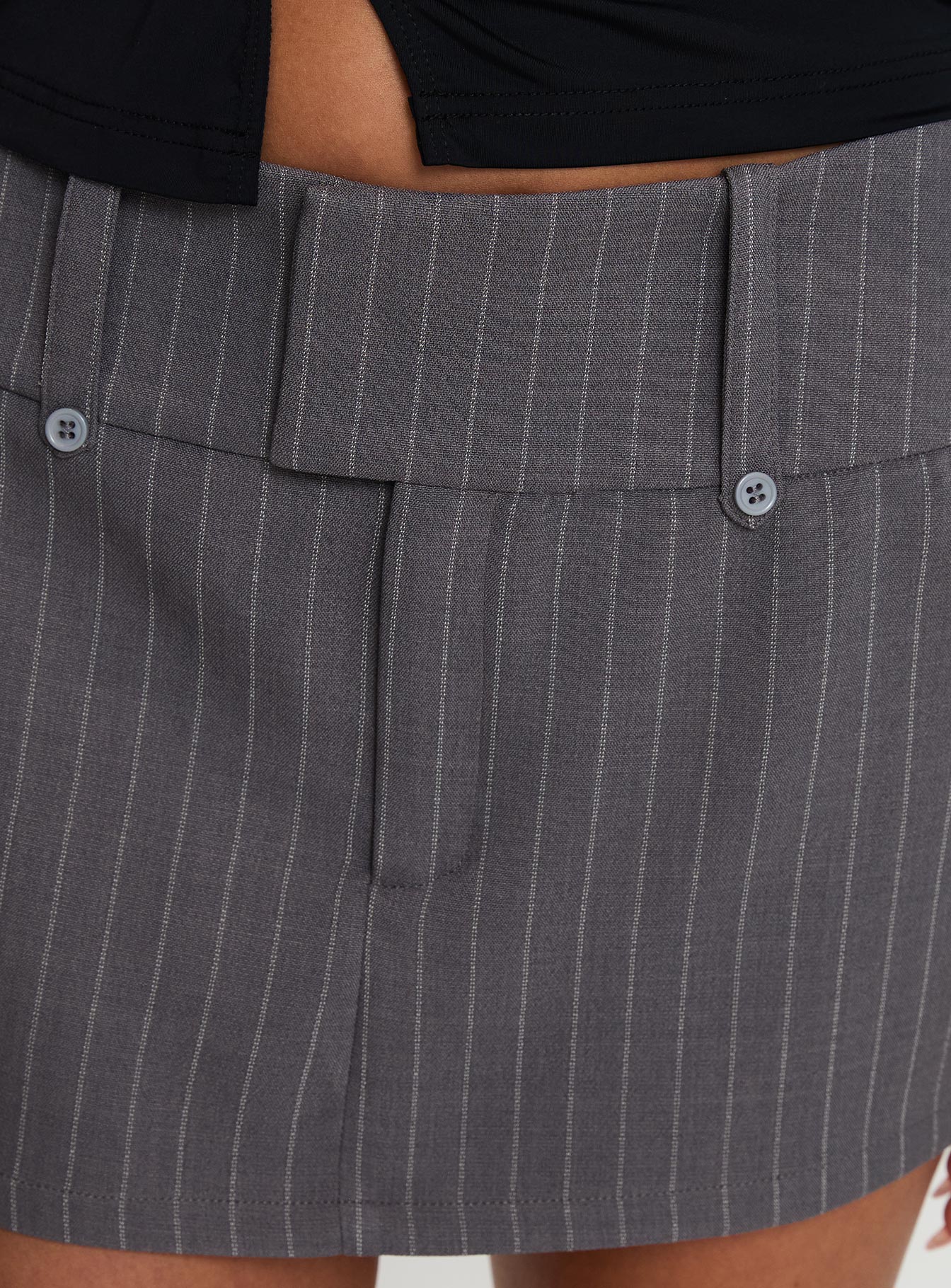 Nonie Pinstripe Mini Skirt Multi、mySite、solidvoid