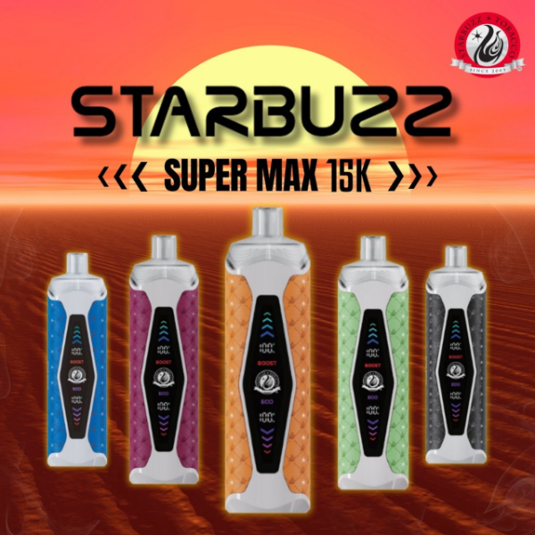 Starbuzz Super Max 15,000 Puffs Disposable Vape 20mL 5 Pack、mySite、zt4zffjzw
