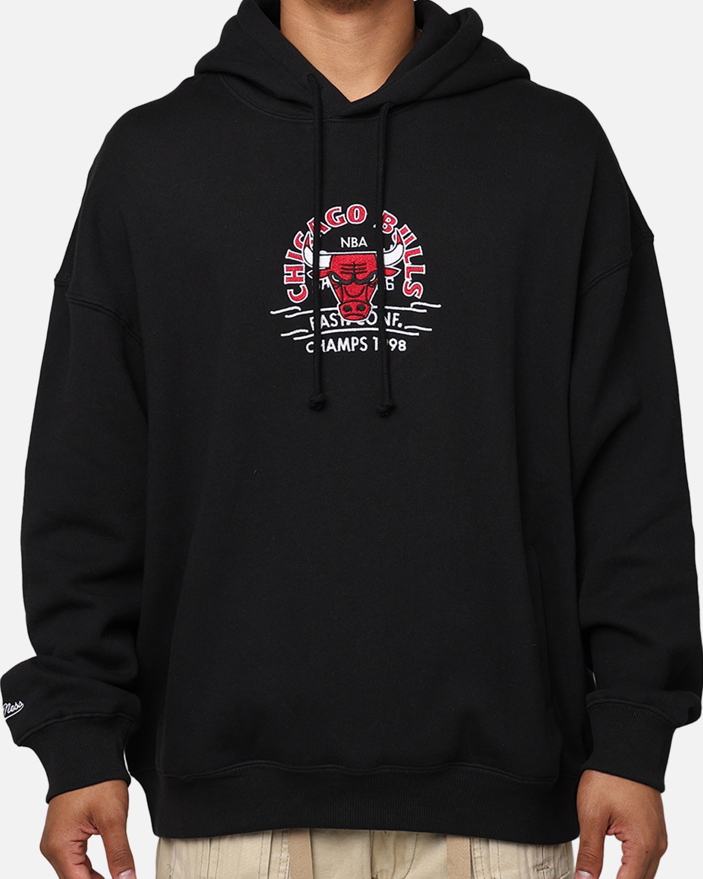 Mitchell & Ness Chicago Bulls Letterman Hoodie Black、mySite、zt4zffjzw