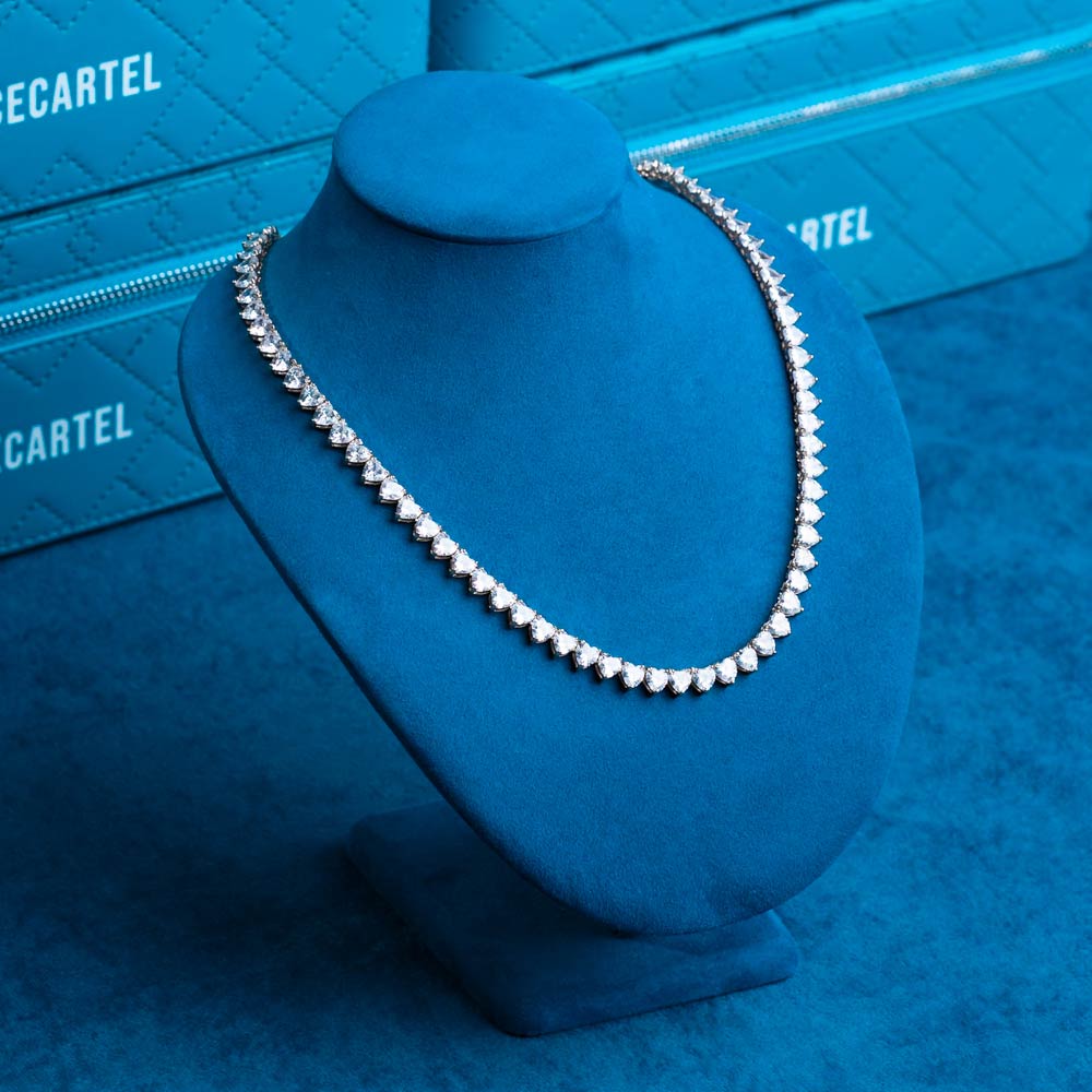 6MM Moissanite Heart Tennis Chain 14K Gold、mySite、hinf8tx79