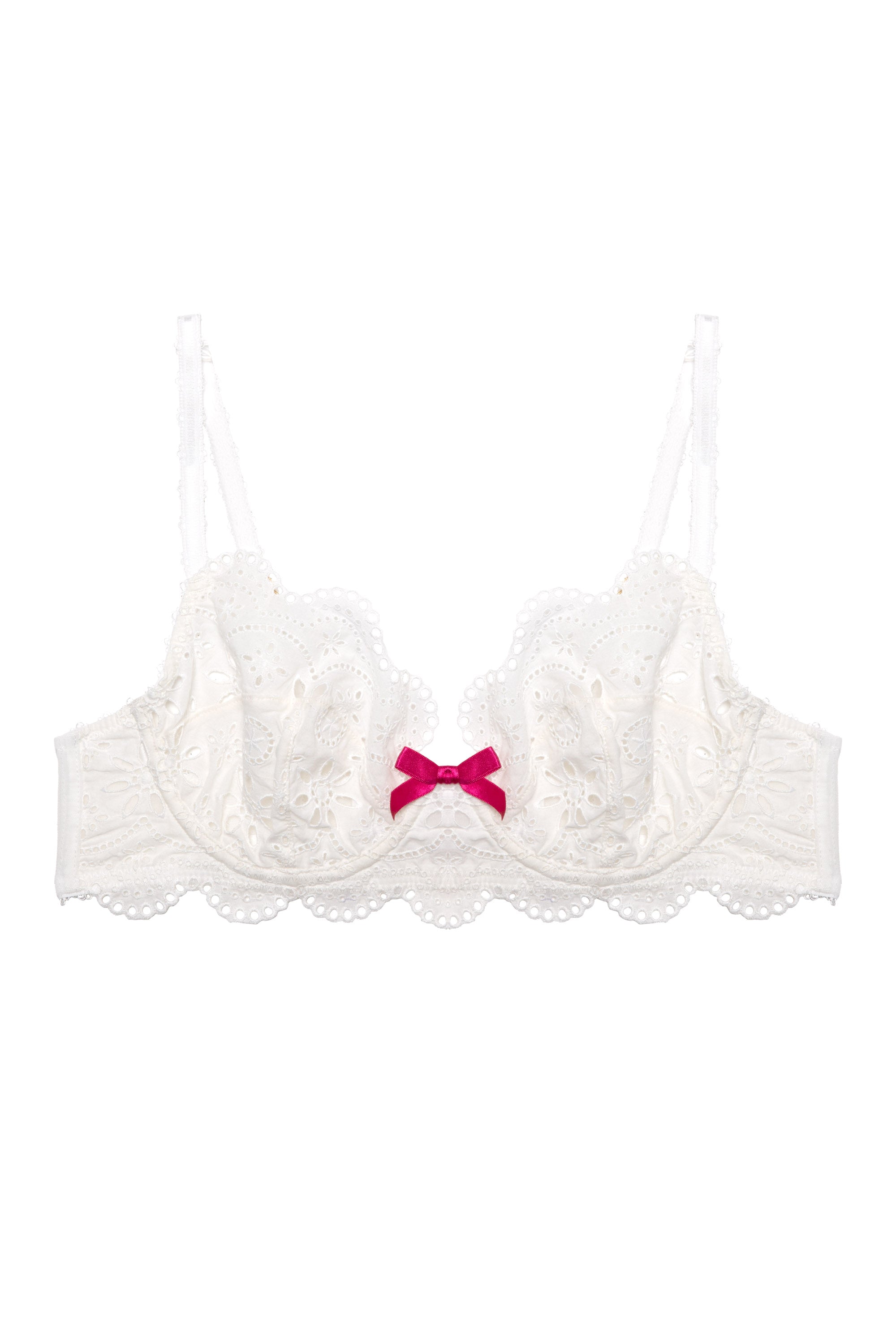 Camille White Broderie Balconette Bra、mySite、bengalsvssteelers