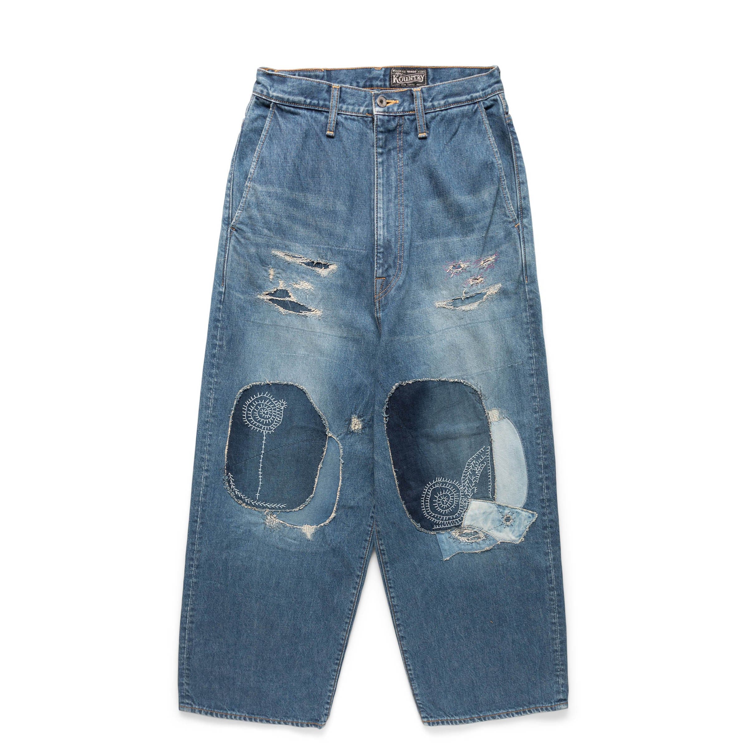 14OZ DENIM PORT BAGGY PANTS (HIPPIE-CHAMPETRE REMAKE)、mySite、zt4zffjzw