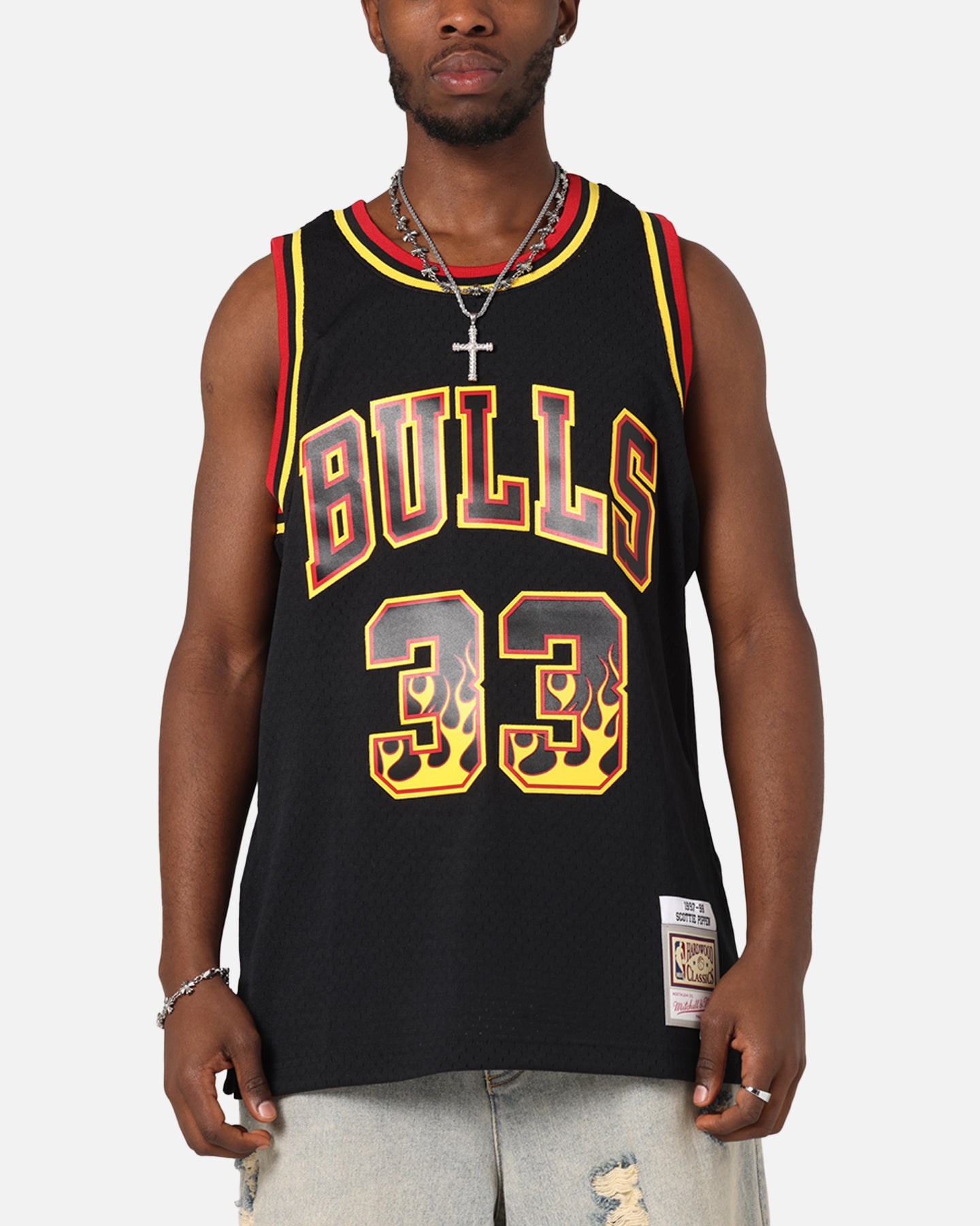 Mitchell & Ness Chicago Bulls Scottie Pippen Legends Jersey Black/Grey、mySite、zt4zffjzw