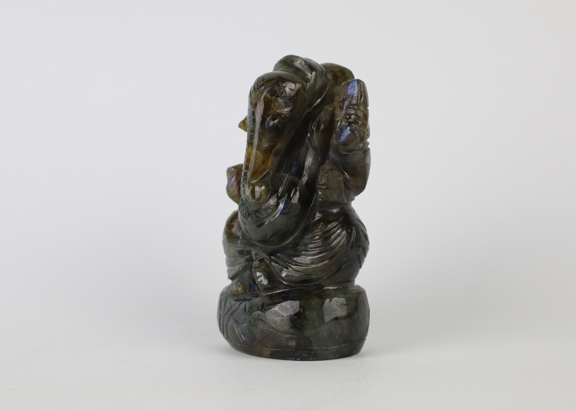 Ganesha Statue - Labradorite (Small, 10 cm)、mySite、topwebapps