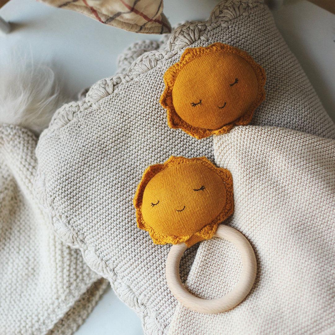  Avery Row Organic Cotton Scallop Knit Blanket - Stone、mySite、merchandisen