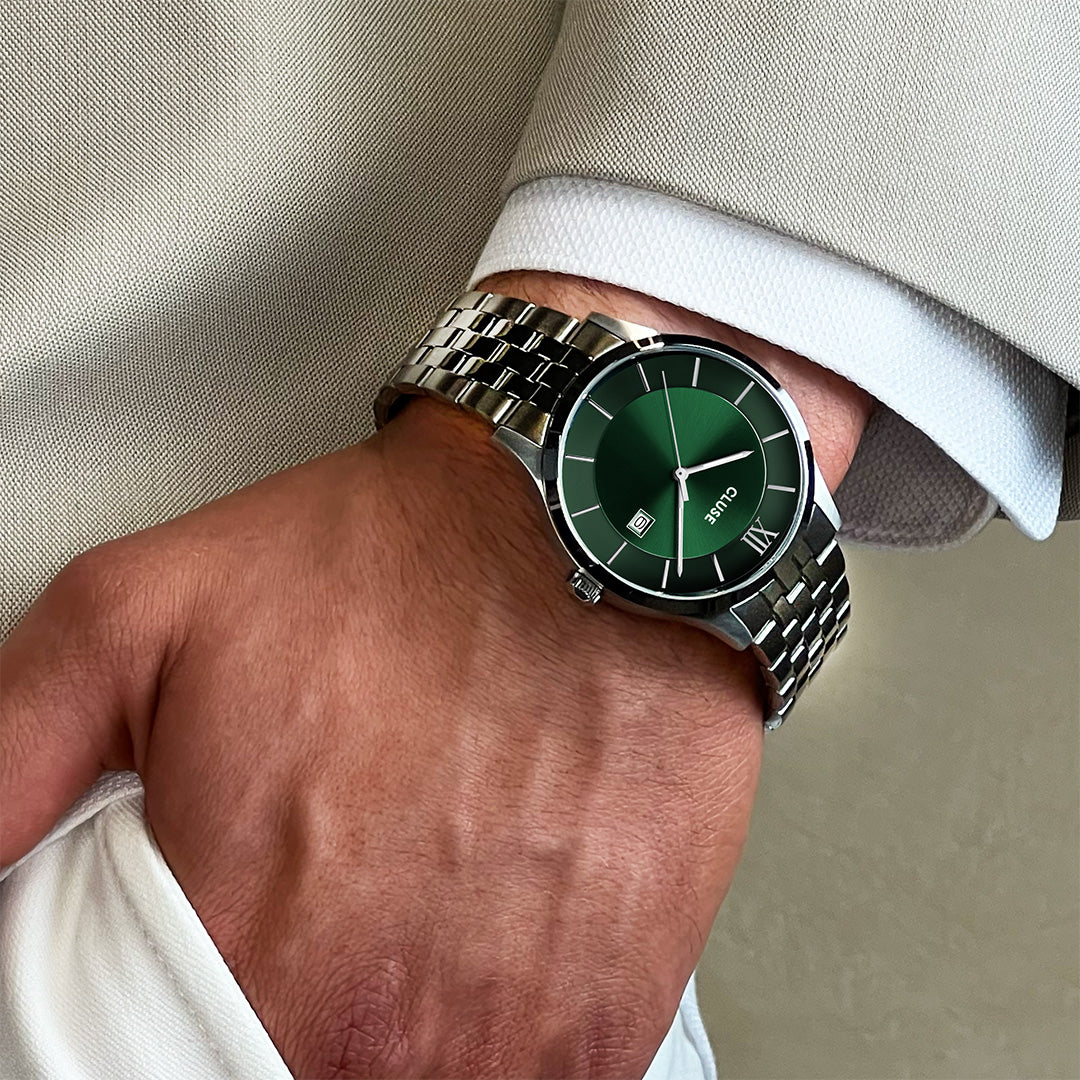 Aravis 3-Hand Watch Steel, Green, Silver Colour、mySite、botmansion