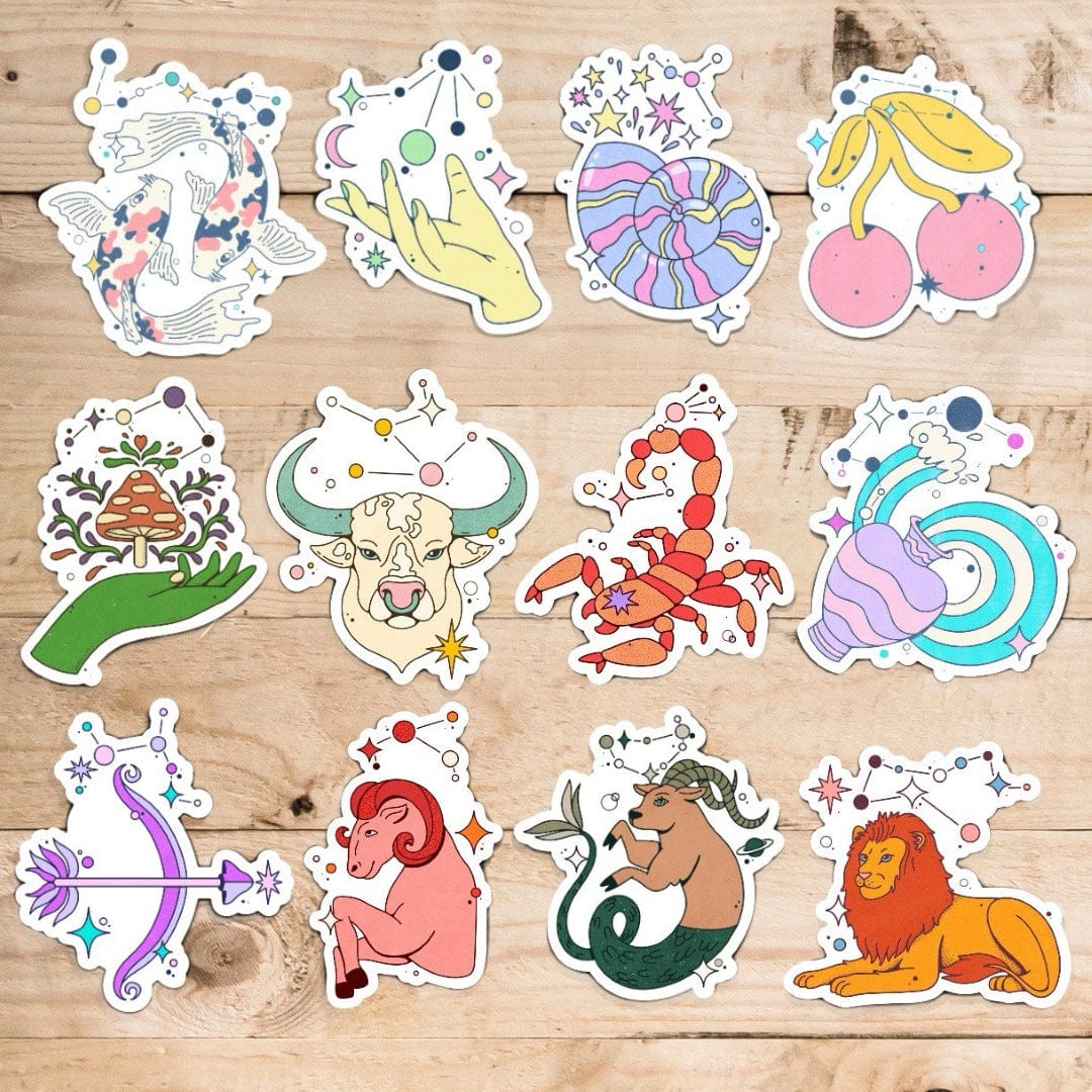  Zodiac Symbols Sticker 12 Pack、mySite、ghnorth