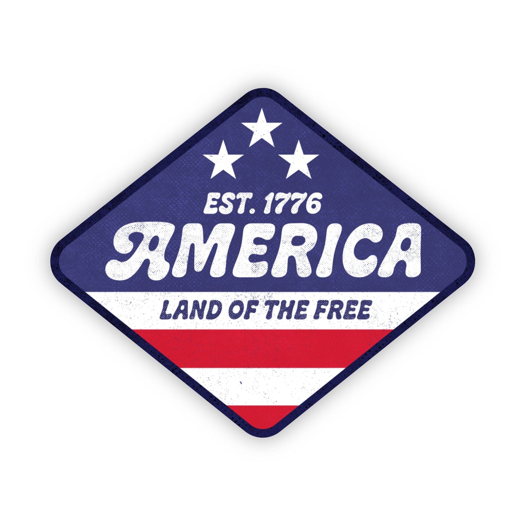  America Land of the Free USA Diamond Badge Sticker、mySite、ghnorth