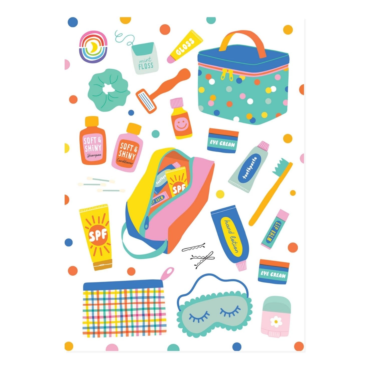  Toiletry Cuties A6 Sticker Sheet、mySite、ghnorth