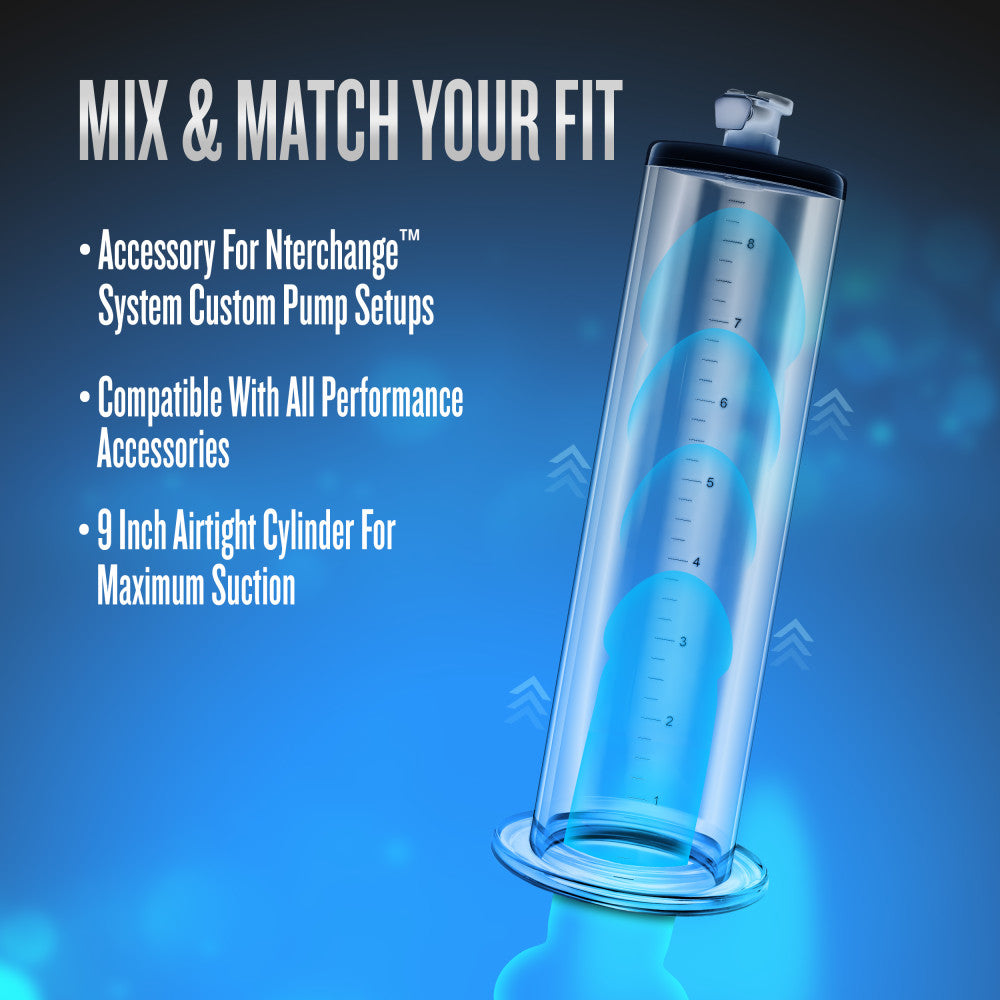 Performance By Blush® | 9 Inch x 2.5 Inch Penis Pump Cylinder - Clear、mySite、bottomscart