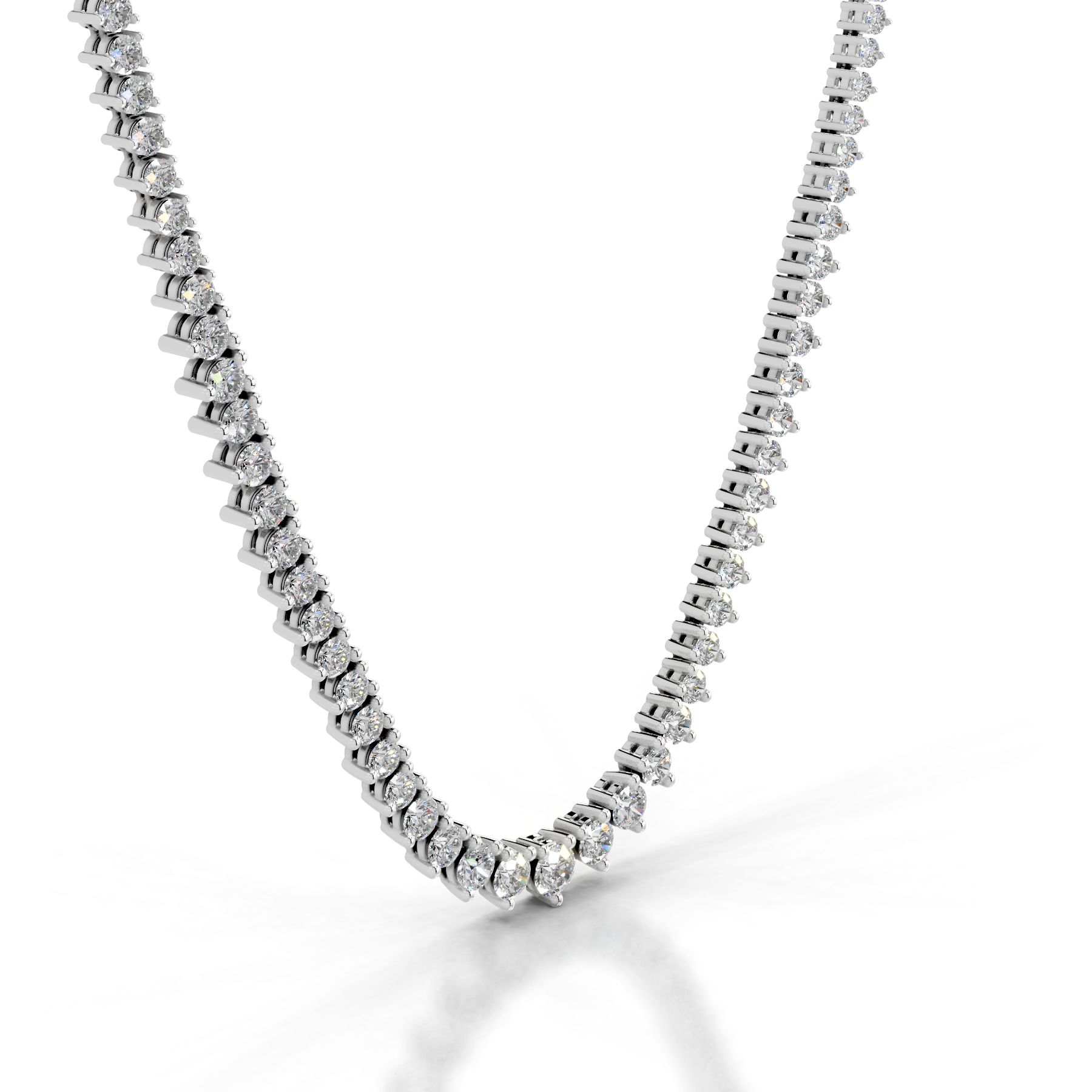 Lou Lab Grown Diamond Tennis Collier (4 Carat) -18K White Gold、mySite、hinf8tx79