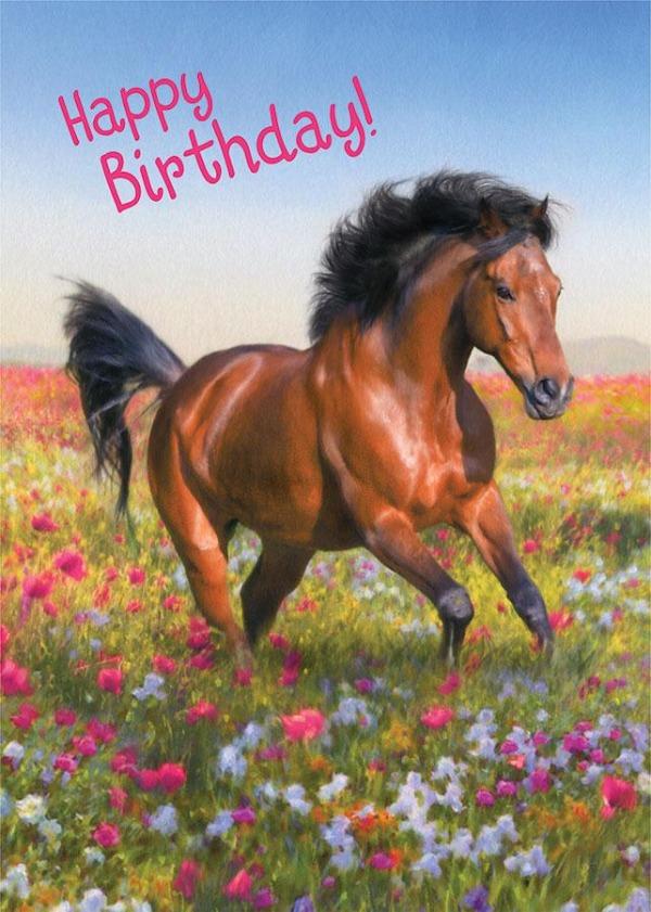  Horse Glitter Card、mySite、ghnorth