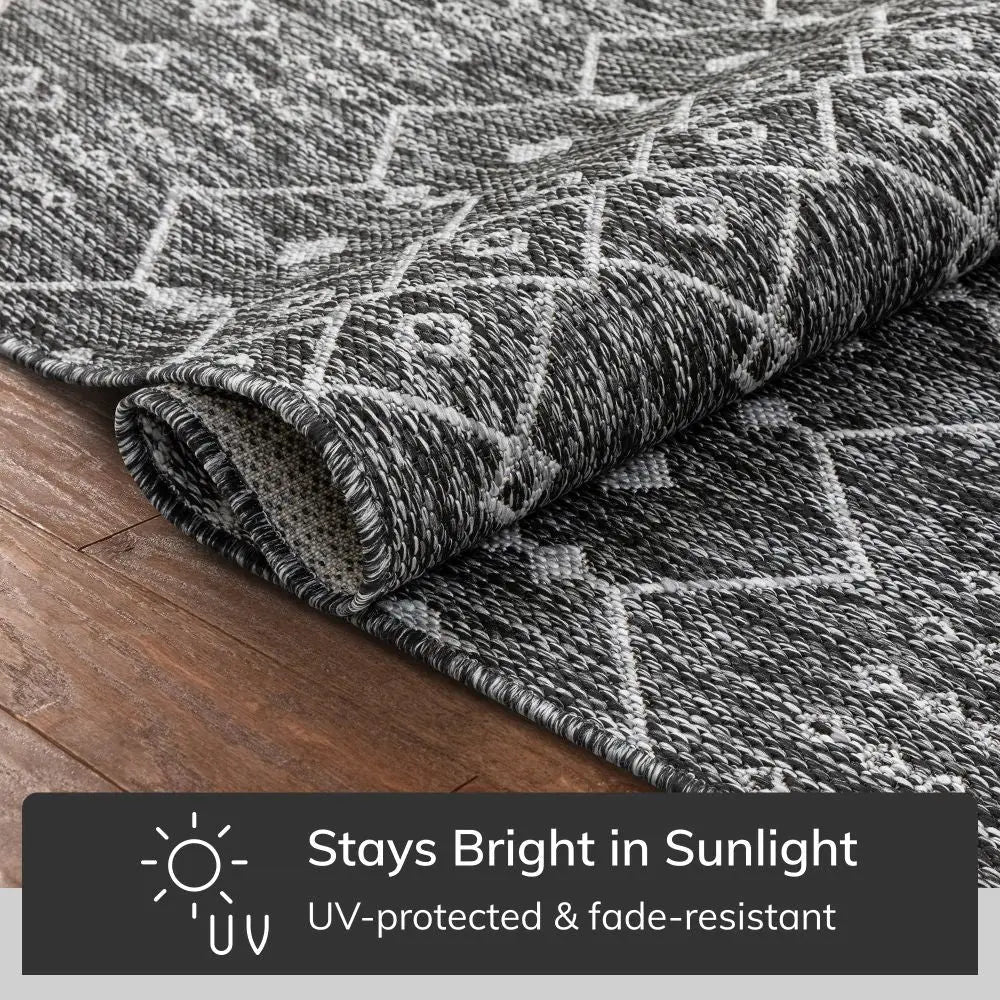 Nord Moroccan Tribal Indoor Outdoor Grey Flatweave Rug、mySite、gigharbornorthrealestate