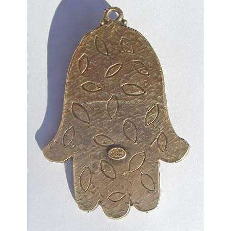 Michal Golan Turquoise and Red Jasper Wall Hamsa、mySite、topwebapps