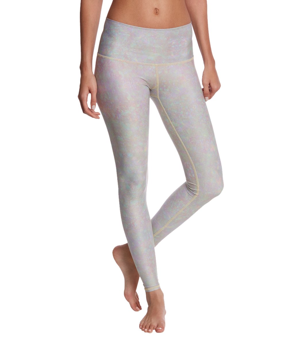 Teeki White Snake Opal Cream Thread Hot Yoga Pants、mySite、noshort