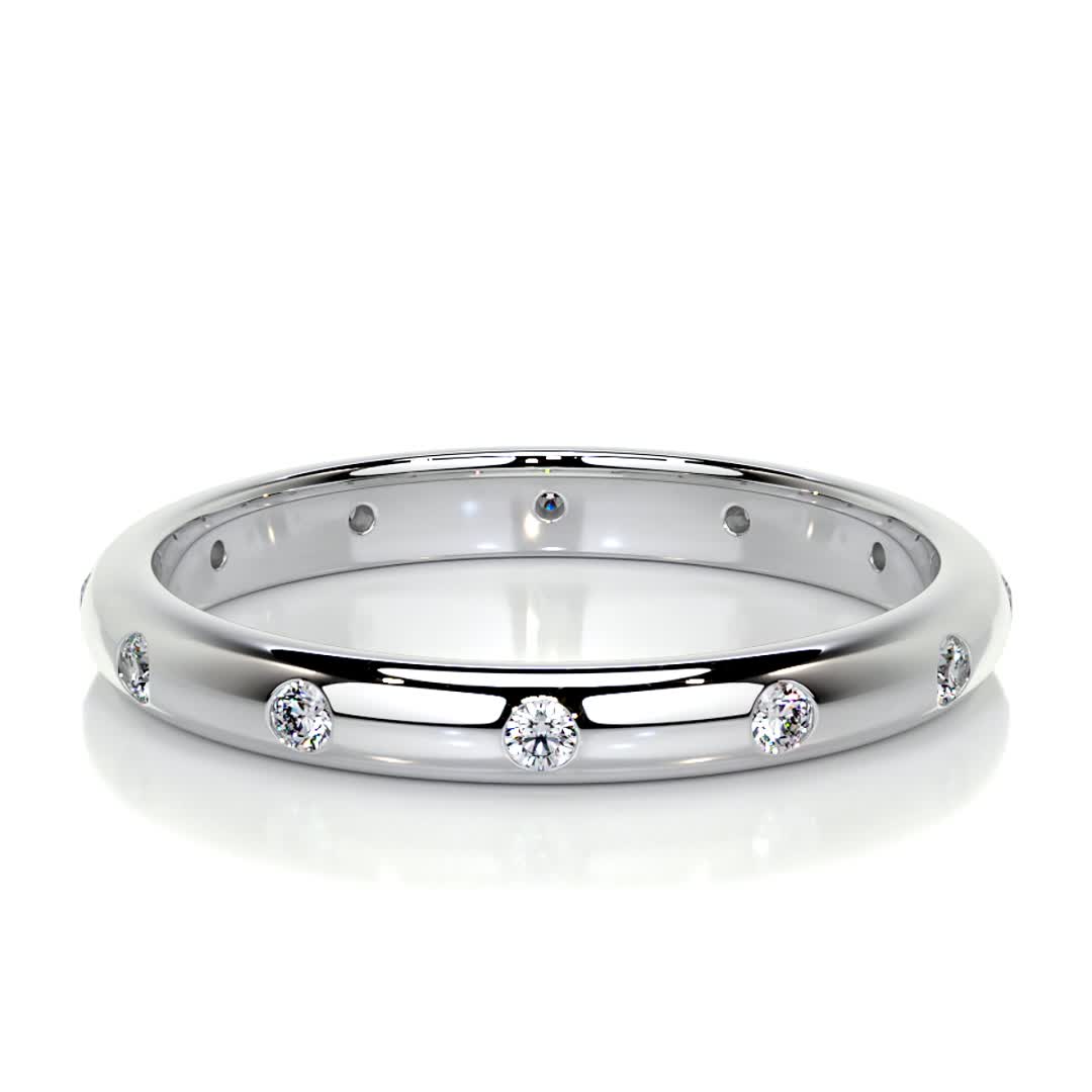 Jenni Men's Diamond Wedding Band (0.20 Carat) -18K White Gold、mySite、hinf8tx79