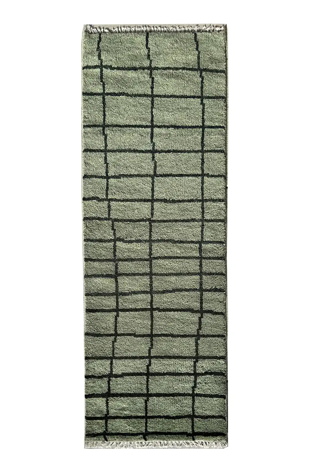 Modern Gridline Hand-Knotted Wool Runner Rug、mySite、gigharbornorthrealestate