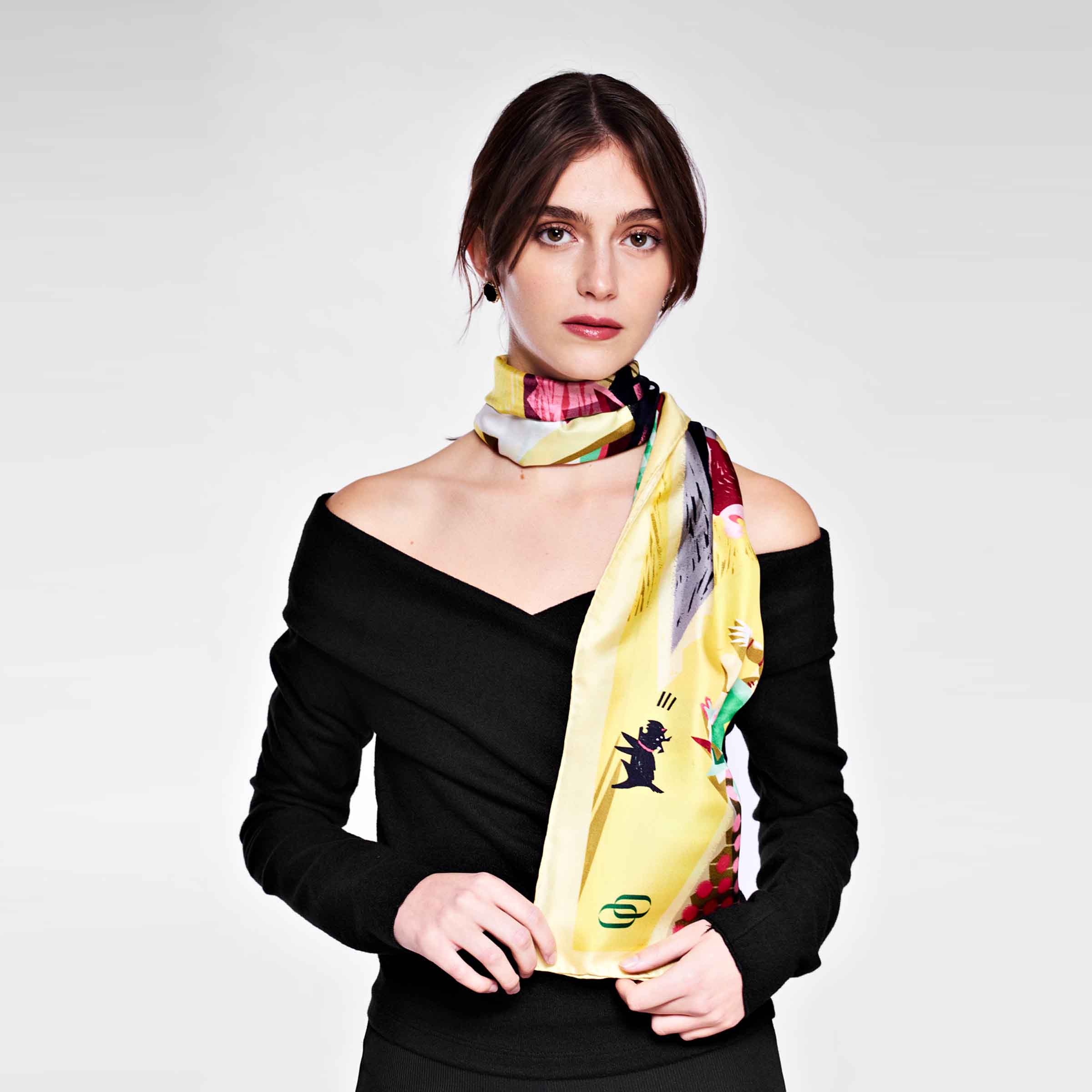 Silk and Cashmere Stole IL MAGO DI OZ by Marco Brancato for Orequo、mySite、neckold
