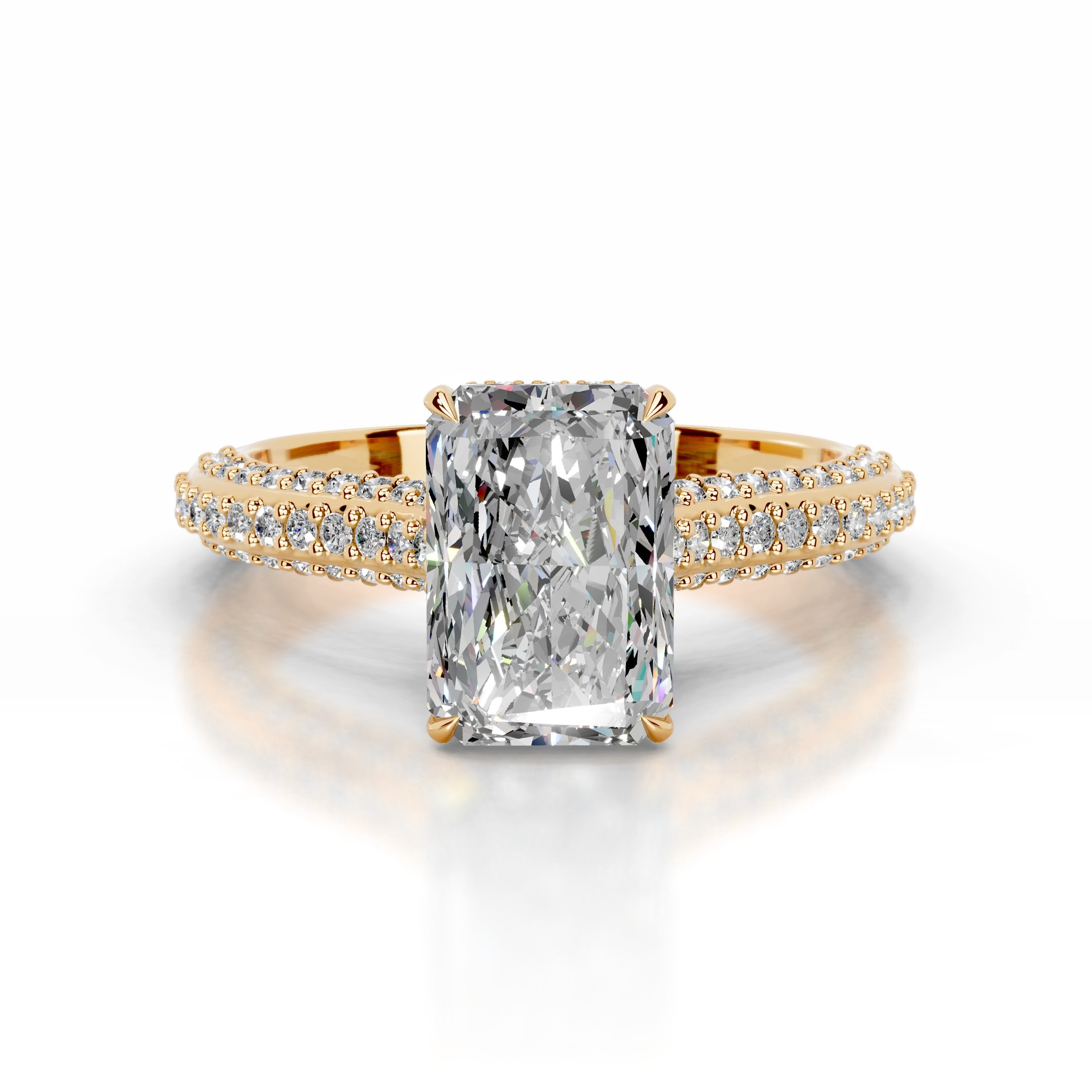 Joana Moissanite & Diamond Ring - 18K Yellow Gold、mySite、hinf8tx79