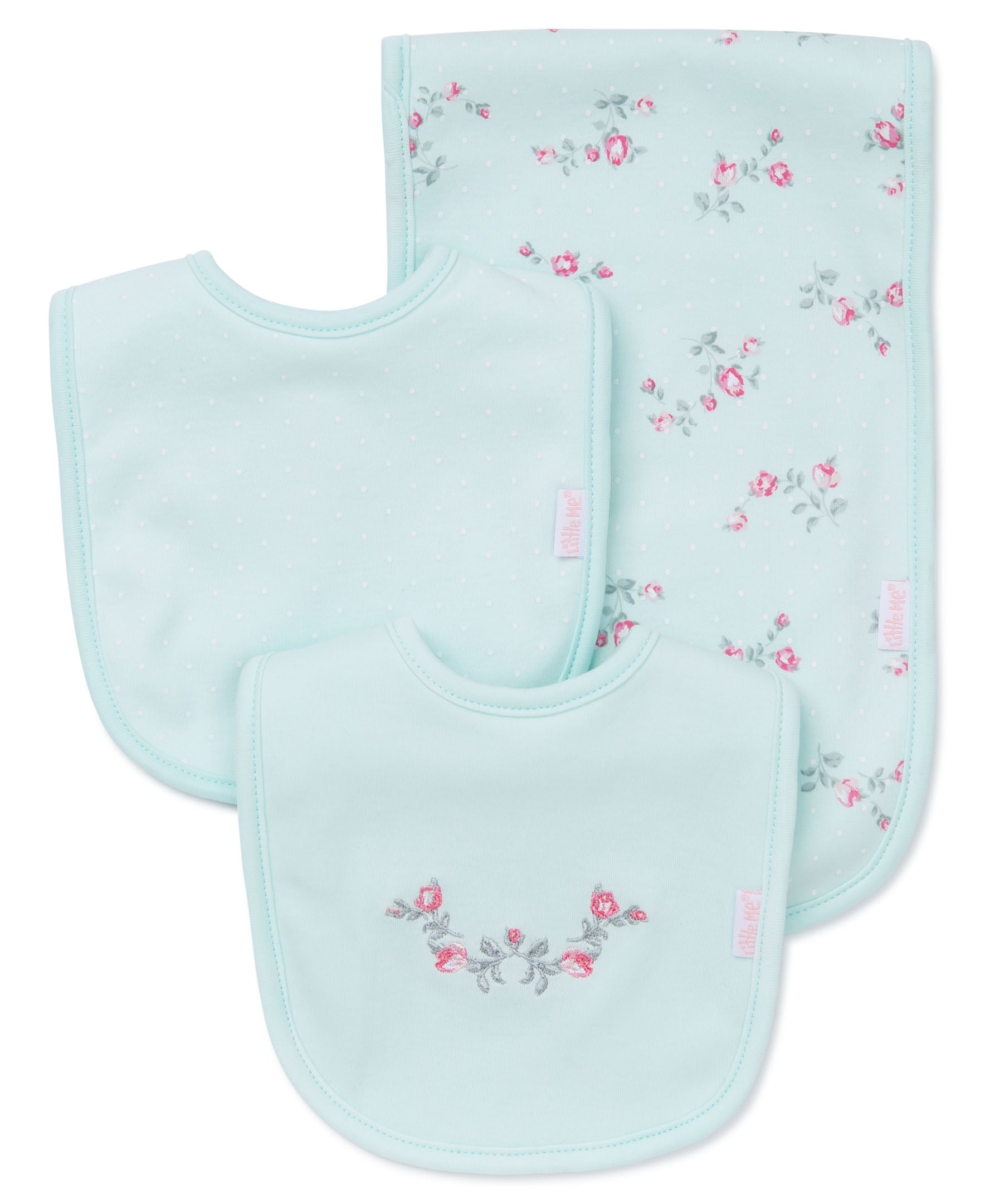  Floral Spray Bib & Burp Set、mySite、layawaytickets