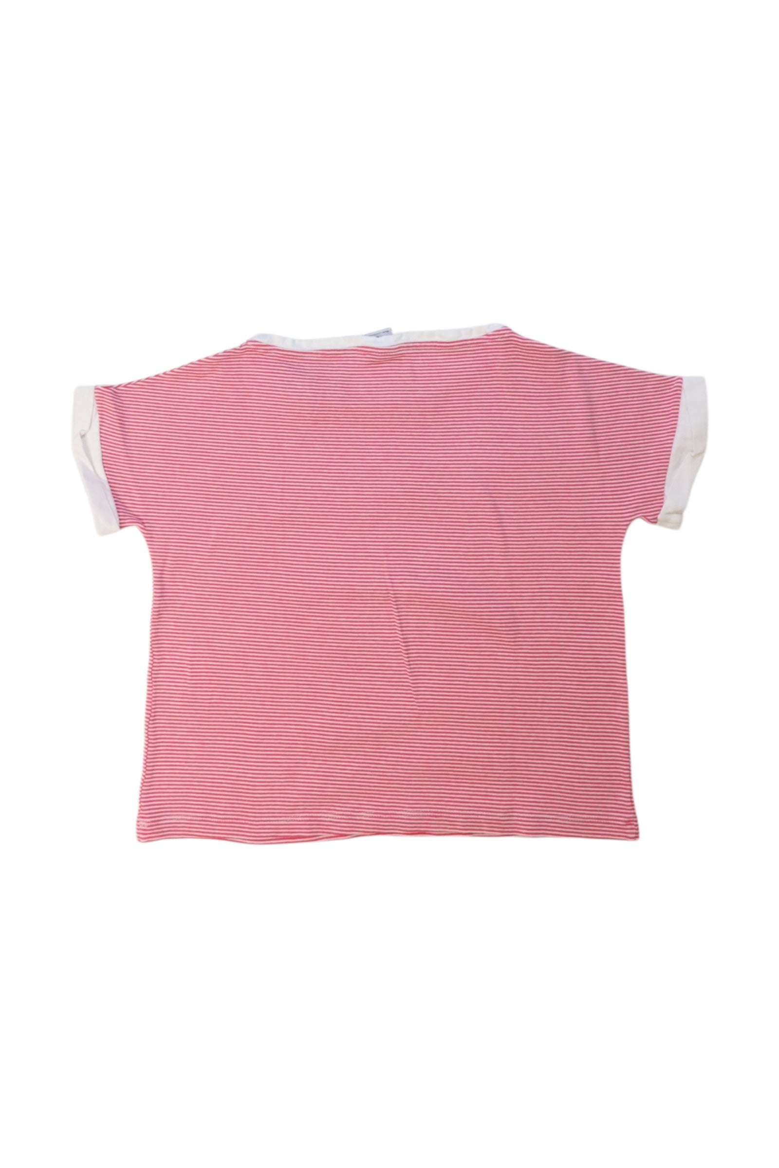 Petit Bateau Striped Top With Flower, 8Y、mySite、g9winljtr