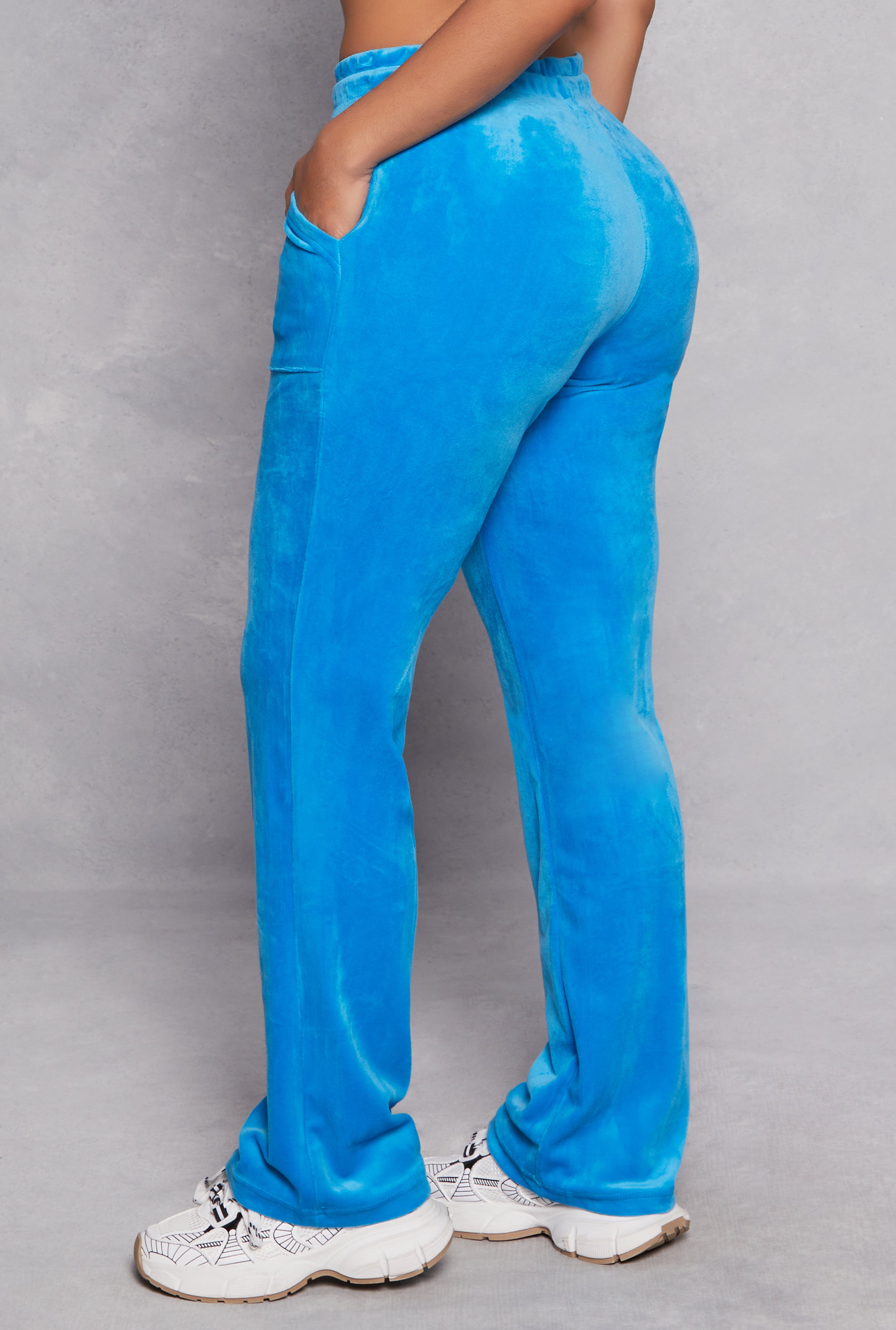 Velour Straight Leg High Waist Sweatpants、mySite、camillekostekn