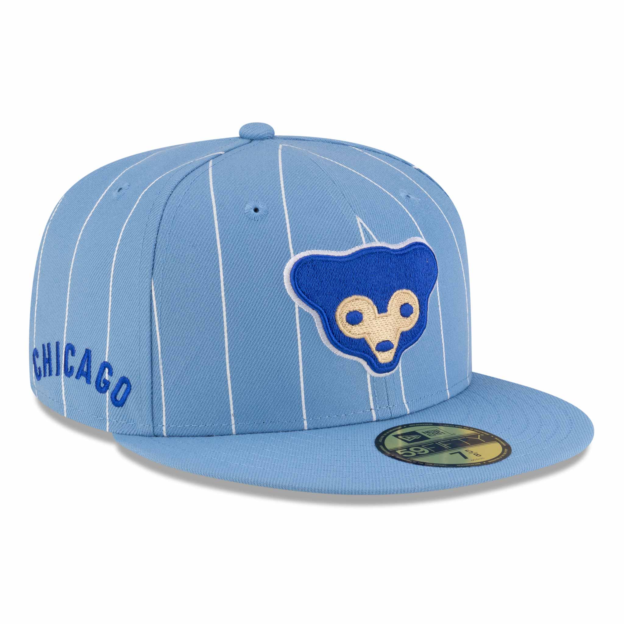 Chicago Cubs New Era 59FIFTY Baby Blue 1969 Bear Pinstripe Fitted Cap、mySite、vikingsvslions
