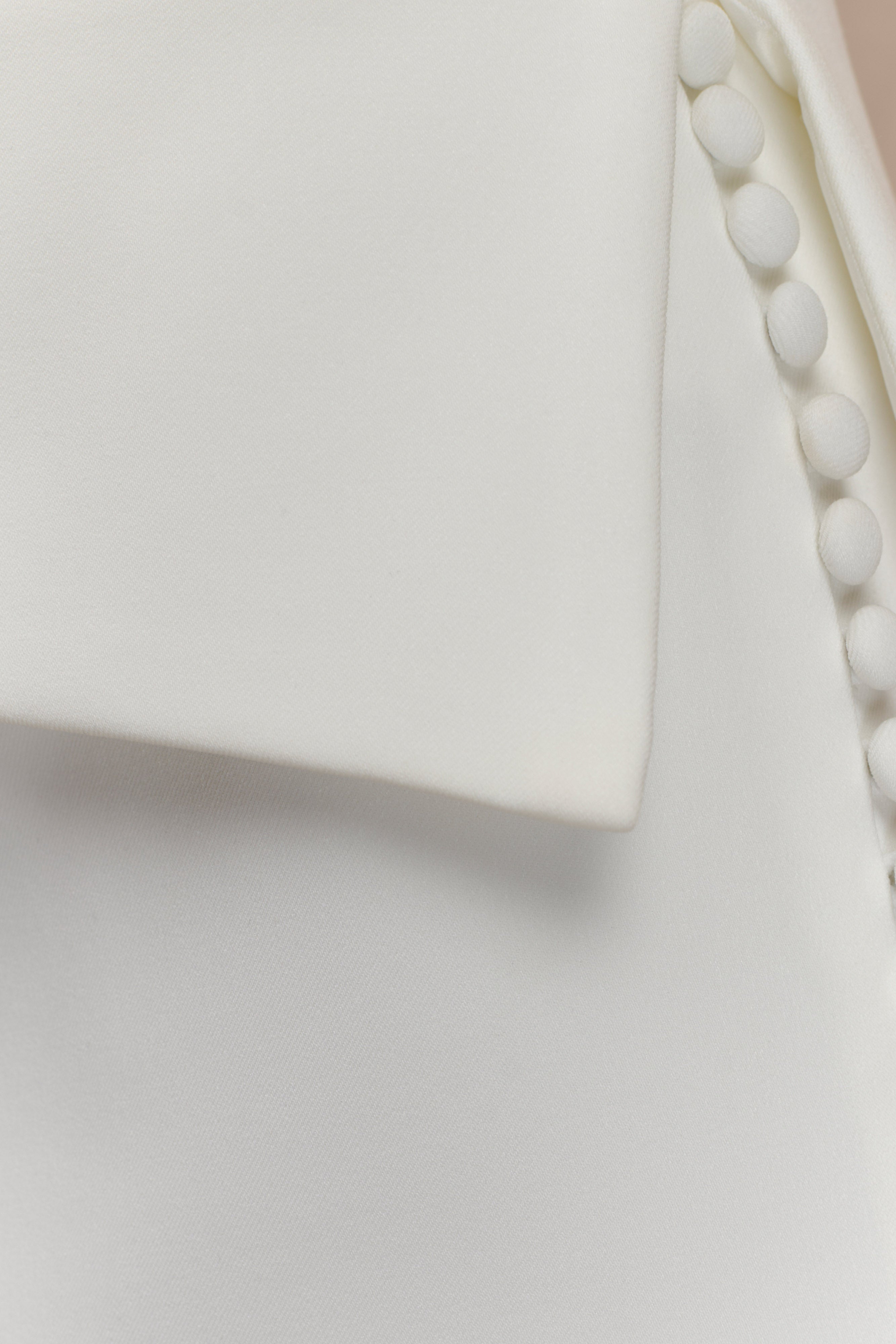 Astrid Suiting Midi Skirt - White、mySite、solidvoid