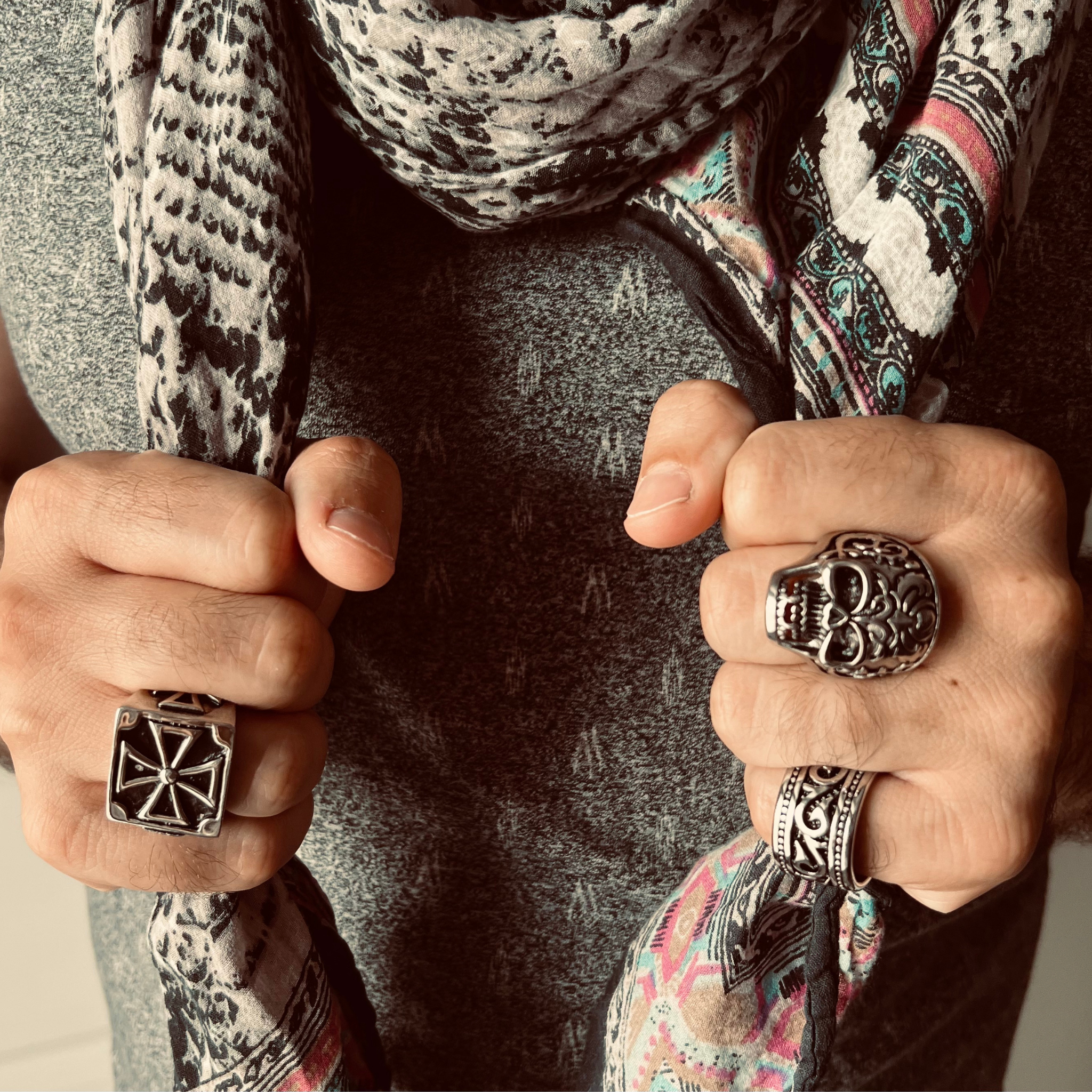 Detailed Tribal Stainless Steel Ring / SCR4017、mySite、dreamappss