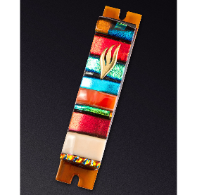 Amber Stripe Glass Mezuzah by Daryl Cohen、mySite、topwebapps