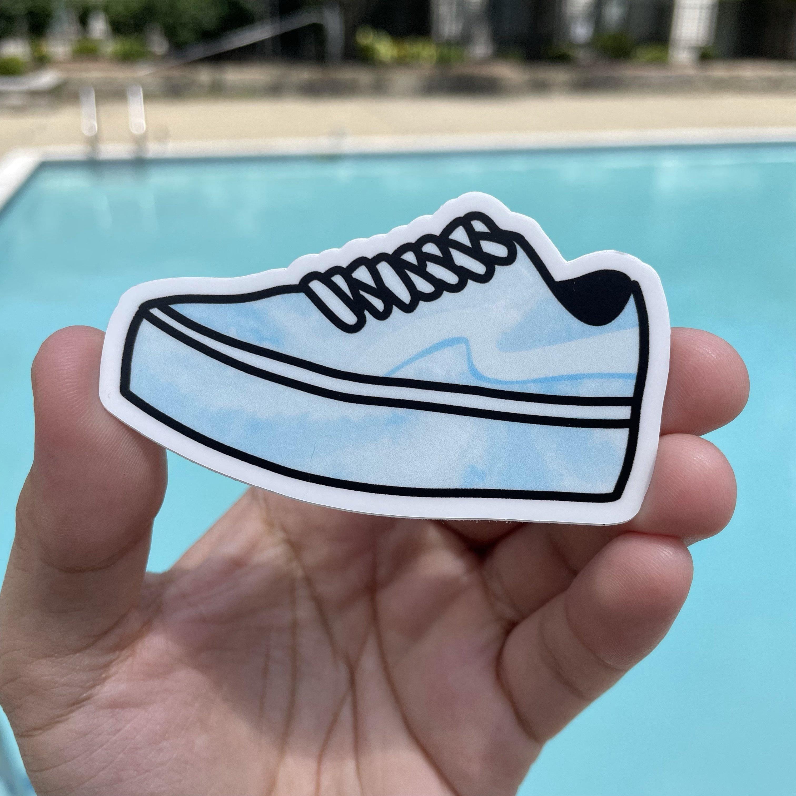  Blue Tie Dye Skater Shoe Aesthetic Sticker、mySite、elrpsem3k