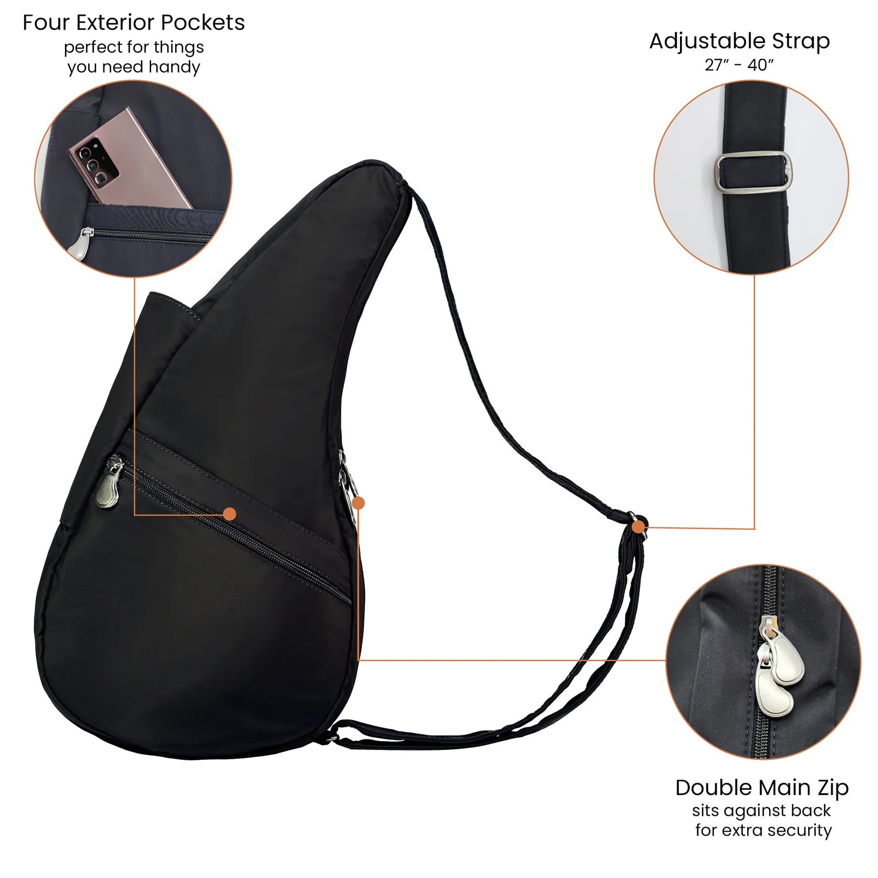  Ameribag 17 Microfiber Healthy Back Bag Tote® (Small) - Black、mySite、preschool7hills