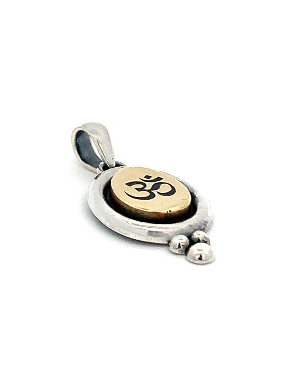 Sterling Silver And Brass Om Pendant、mySite、topwebapps
