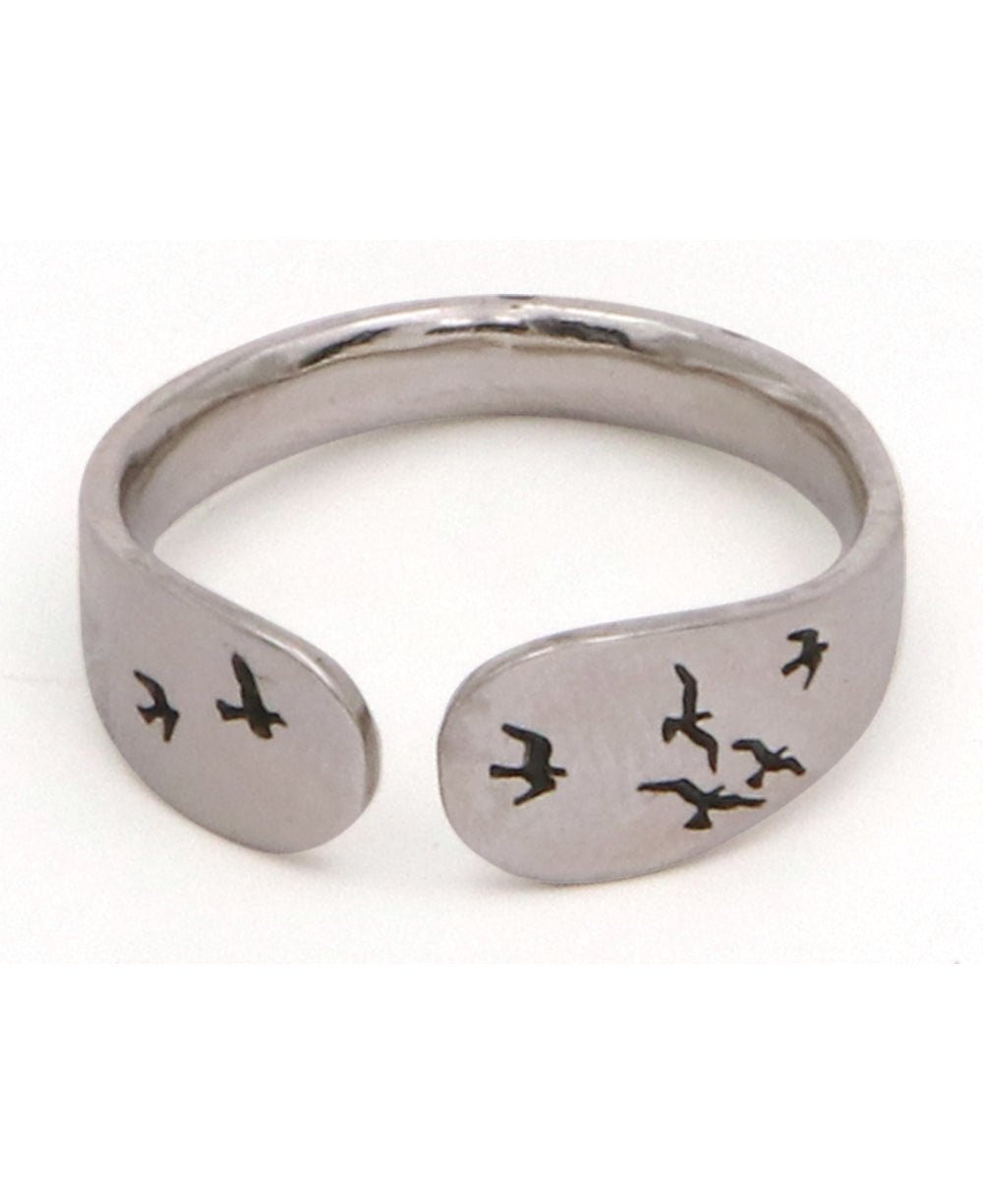 Let Go Sterling Silver Mantra Ring、mySite、topwebapps