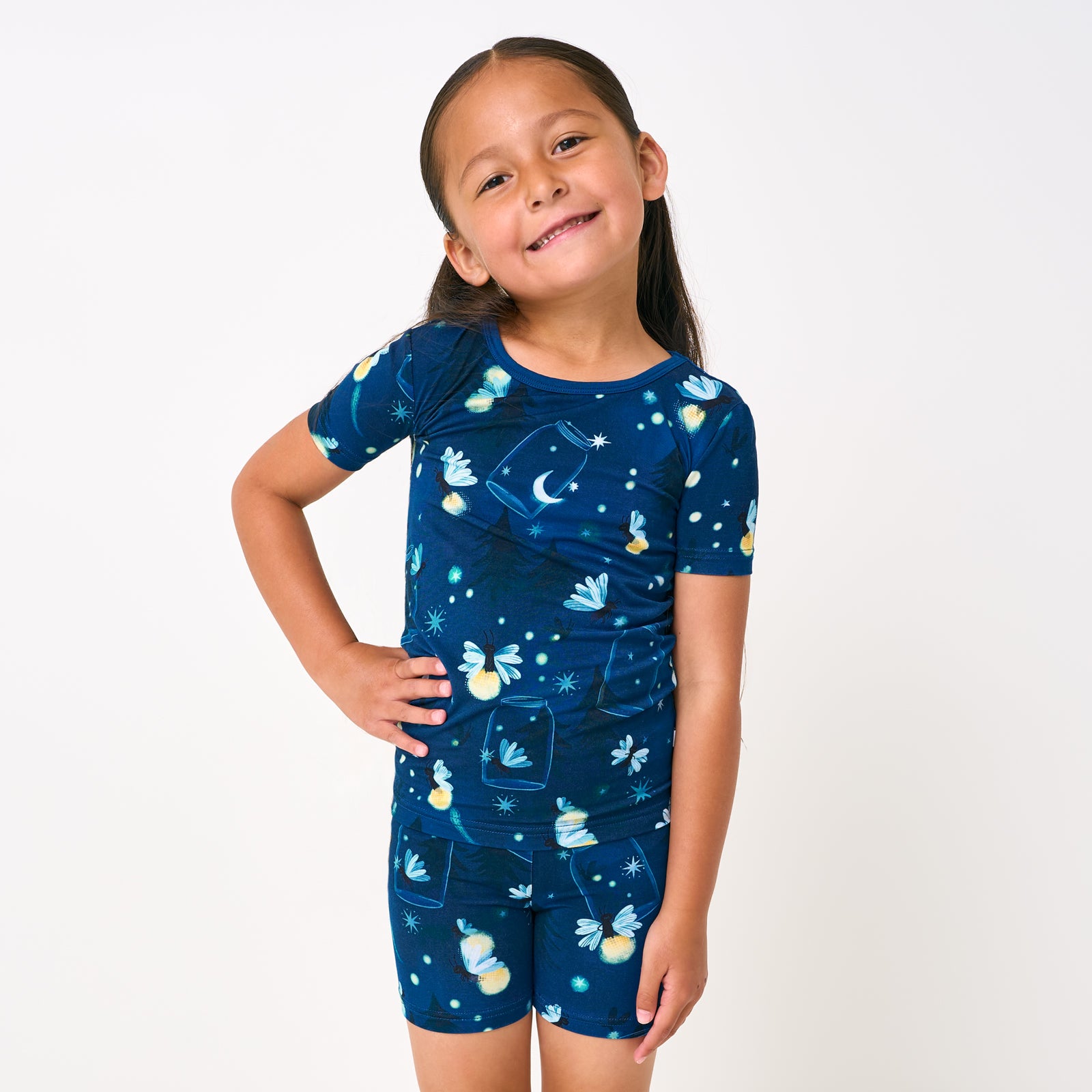  Firefly Glow Two-Piece Short Sleeve & Shorts Pajama Set、mySite、layawaytickets