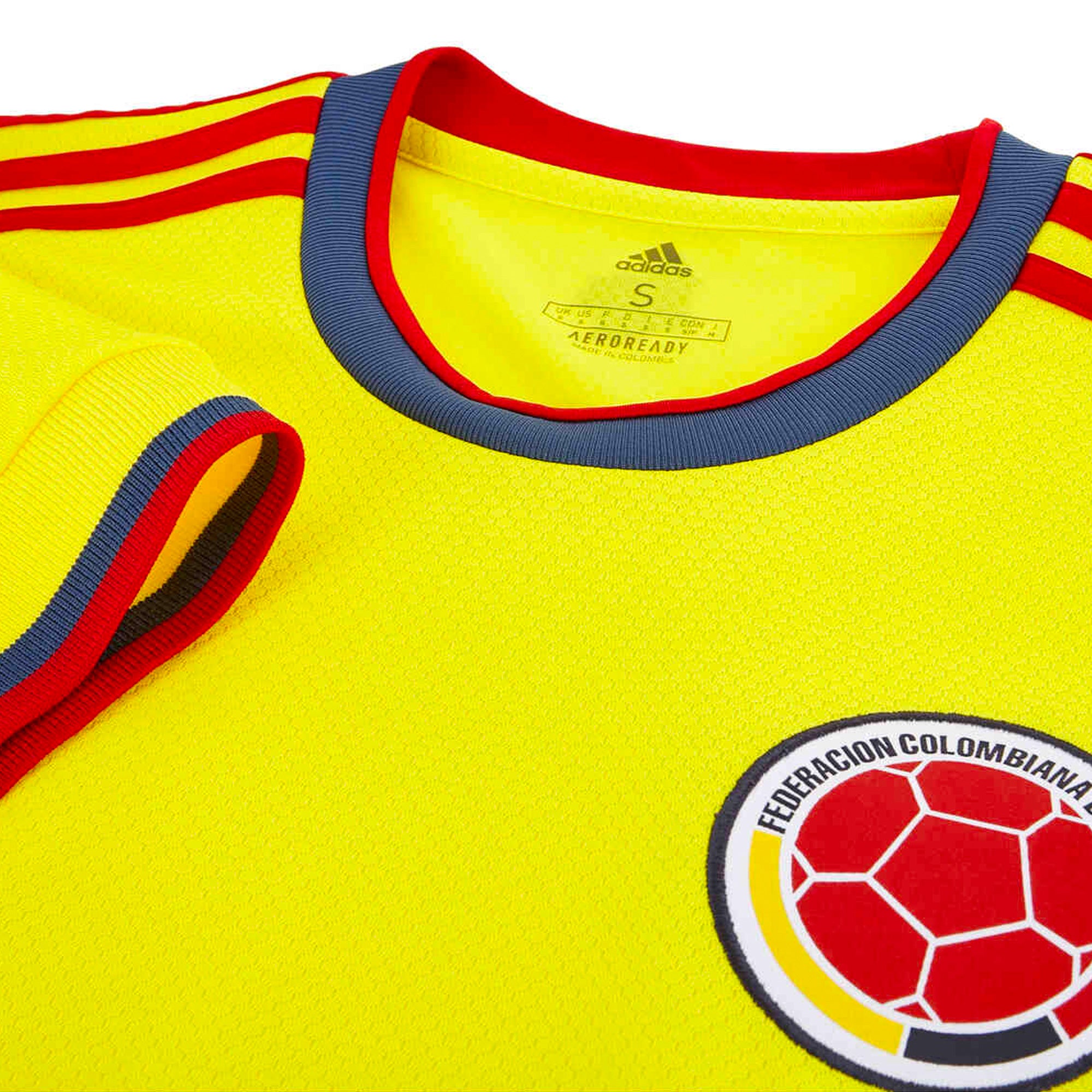 adidas Men's Colombia 2021/22 Home Jersey Bright Yellow、mySite、noshort